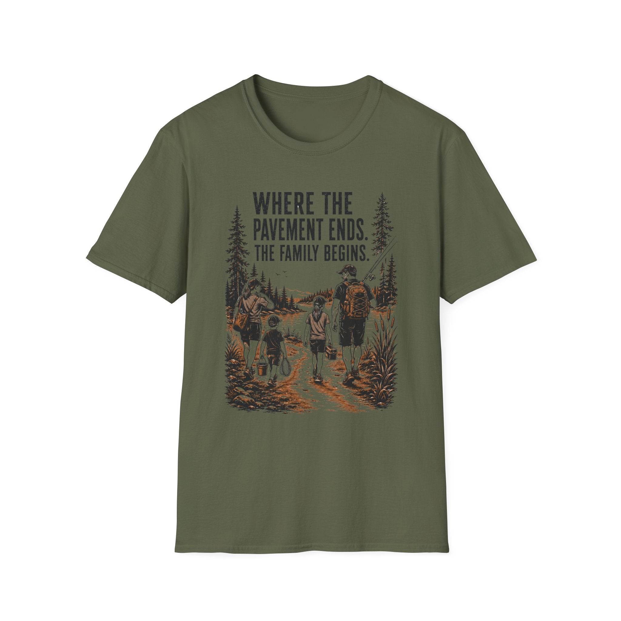 Where The Pavement Ends The Family Begins T-Shirt