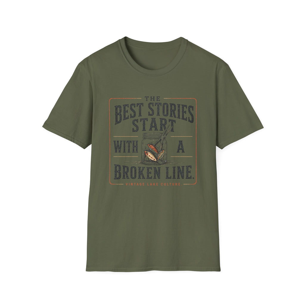 The Best Stories Start With A Broken Line T-Shirt