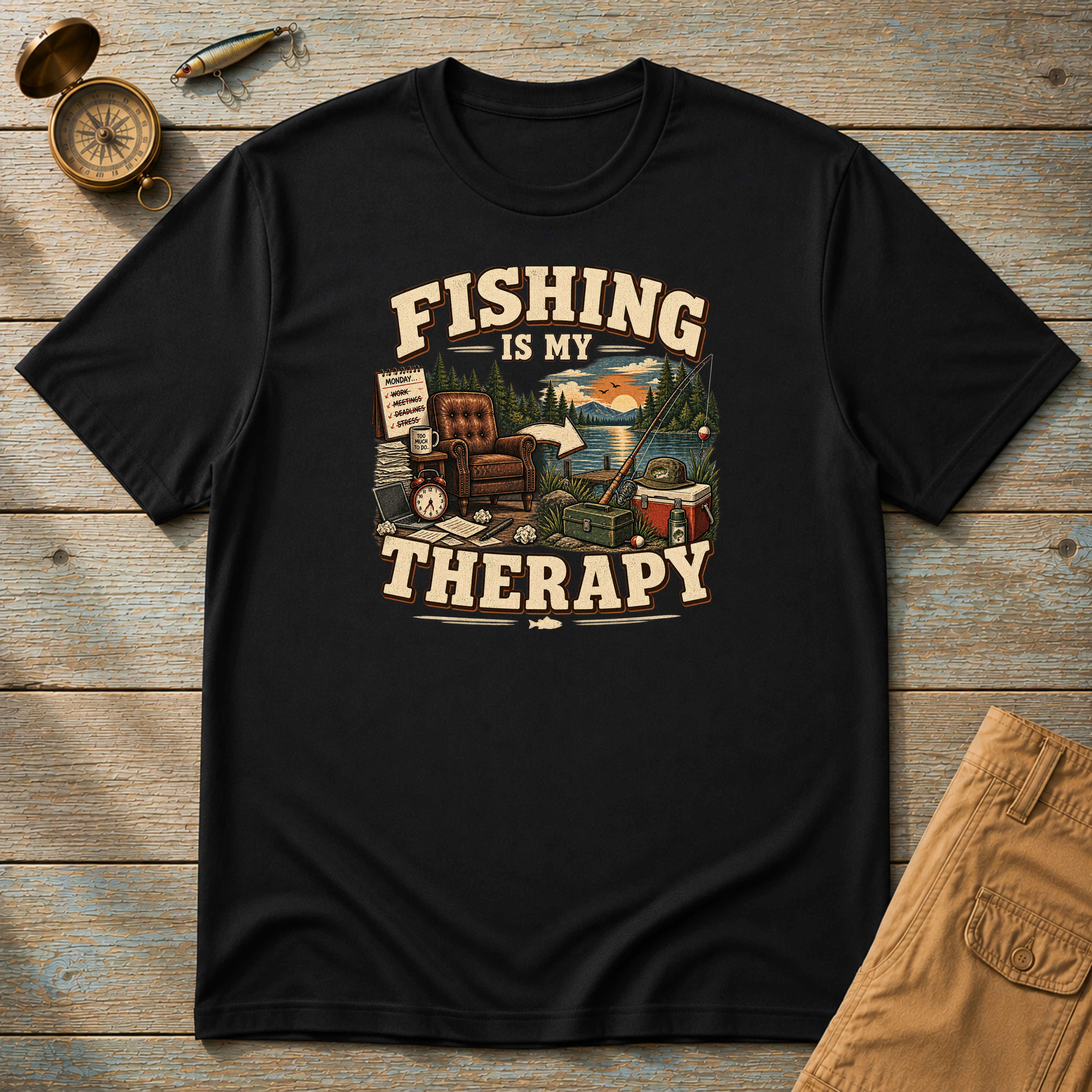 Fishing Is My Therapy T-Shirt