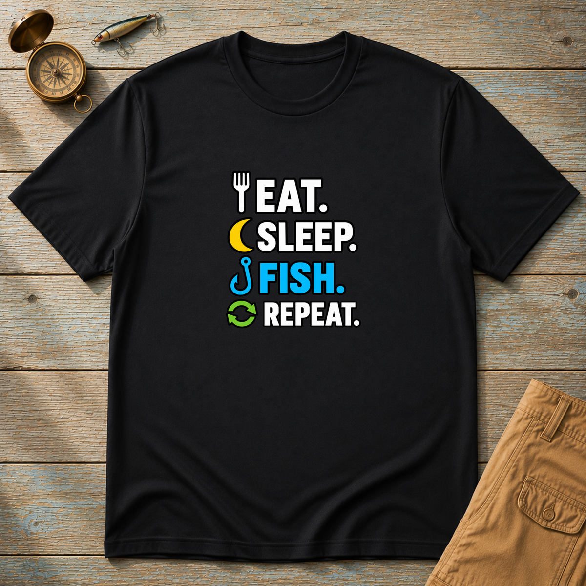 Eat Sleep Fish Repeat T-Shirt
