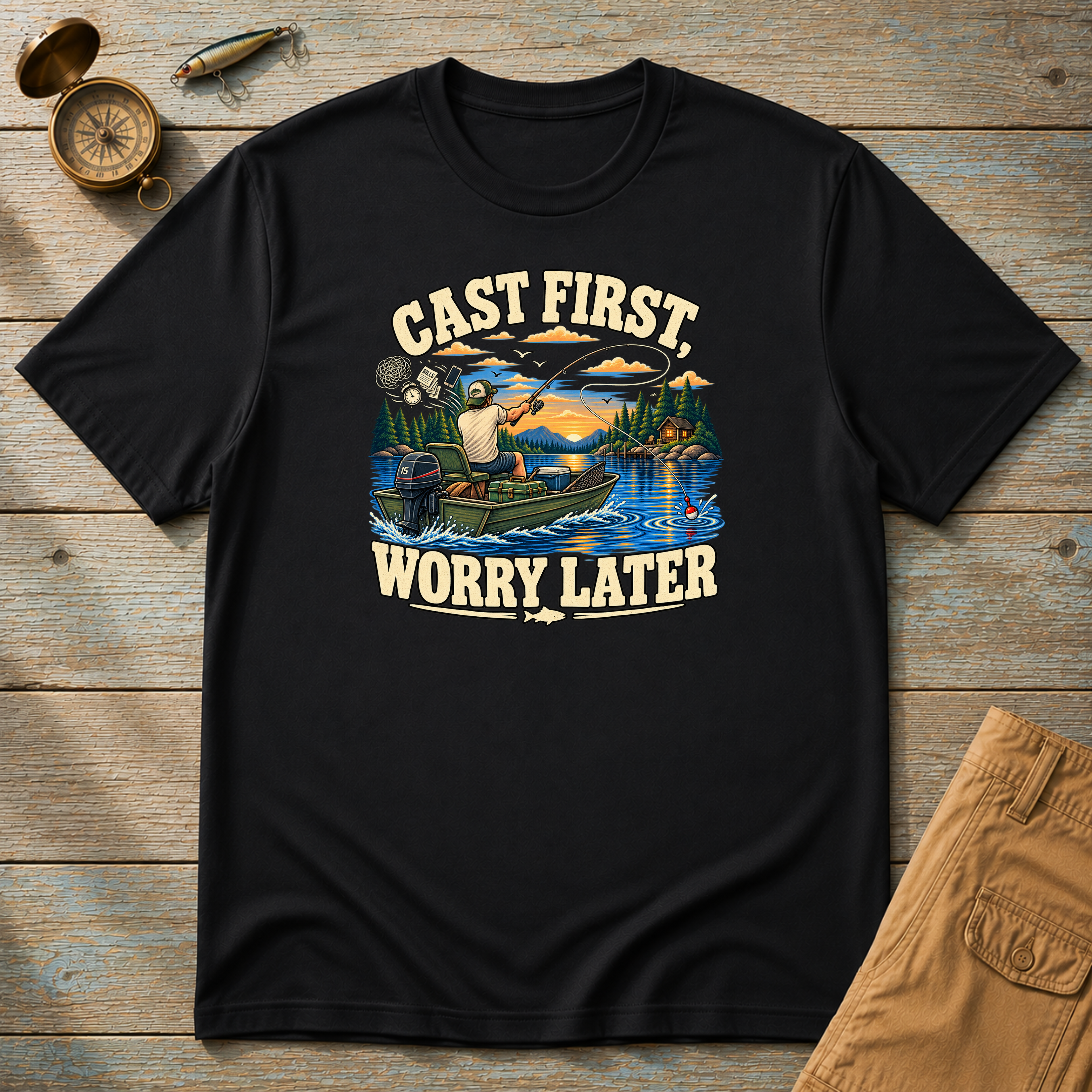 Cast First Worry Later T-Shirt