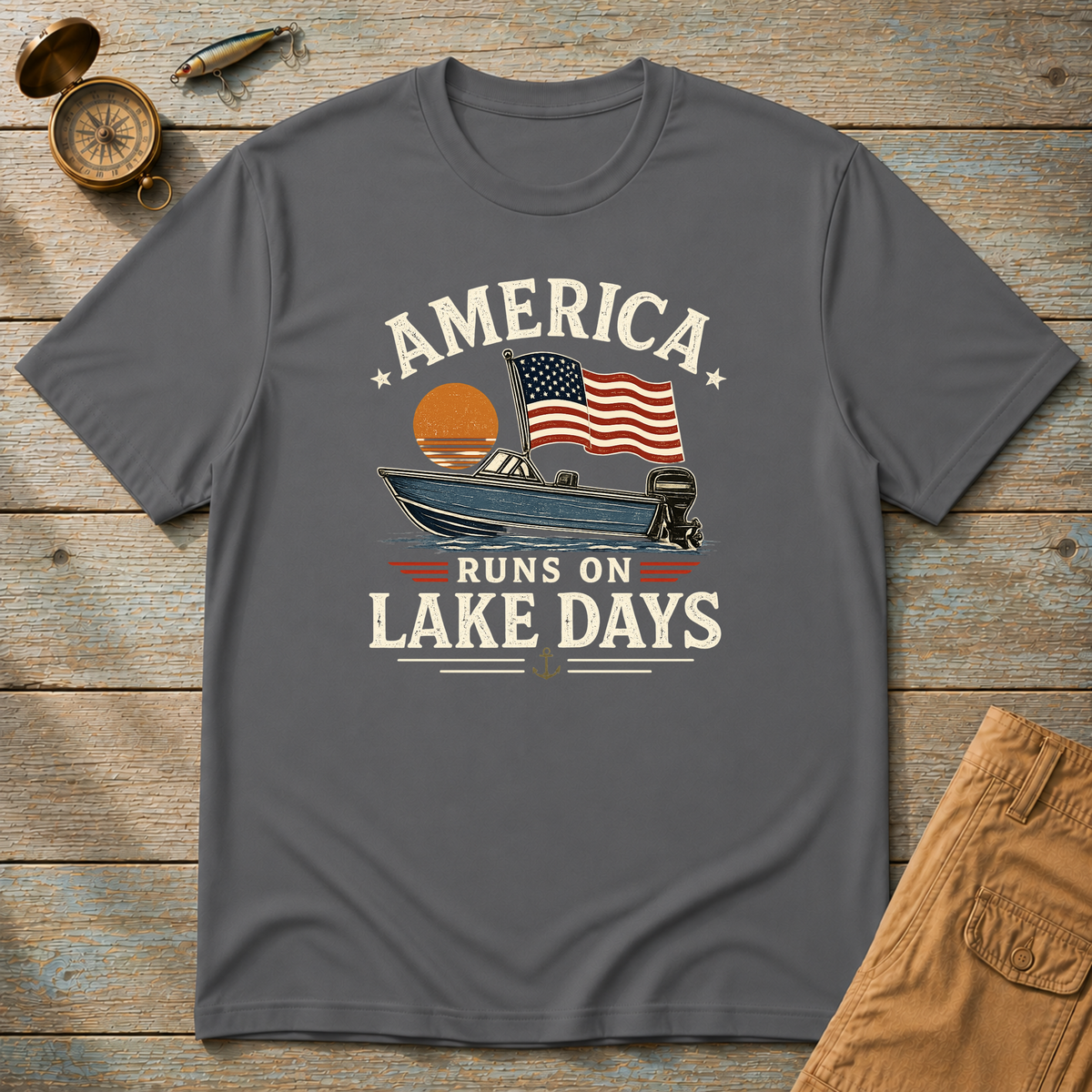 America Runs On Lake Days T-Shirt