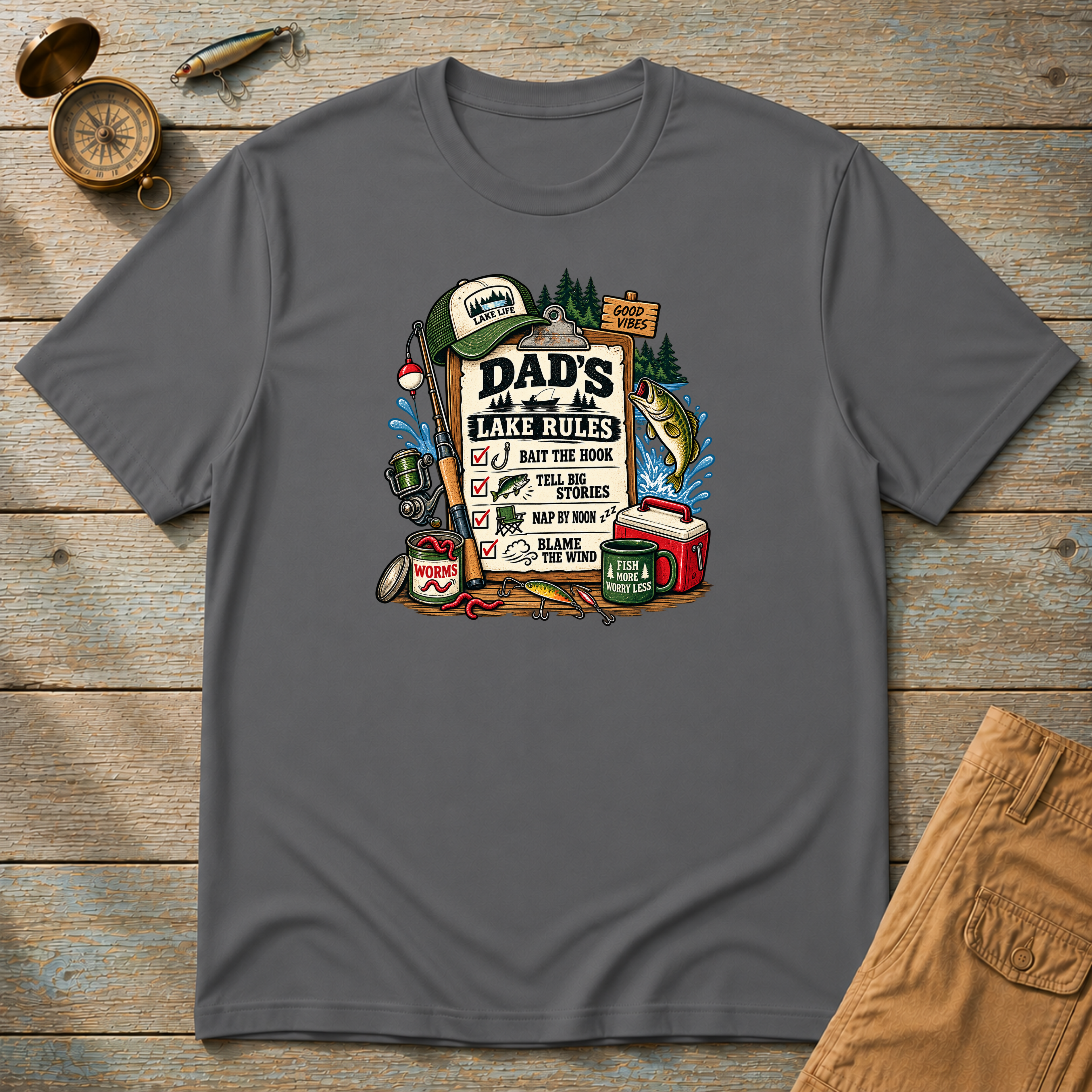 Dad's Lake Rules T-Shirt