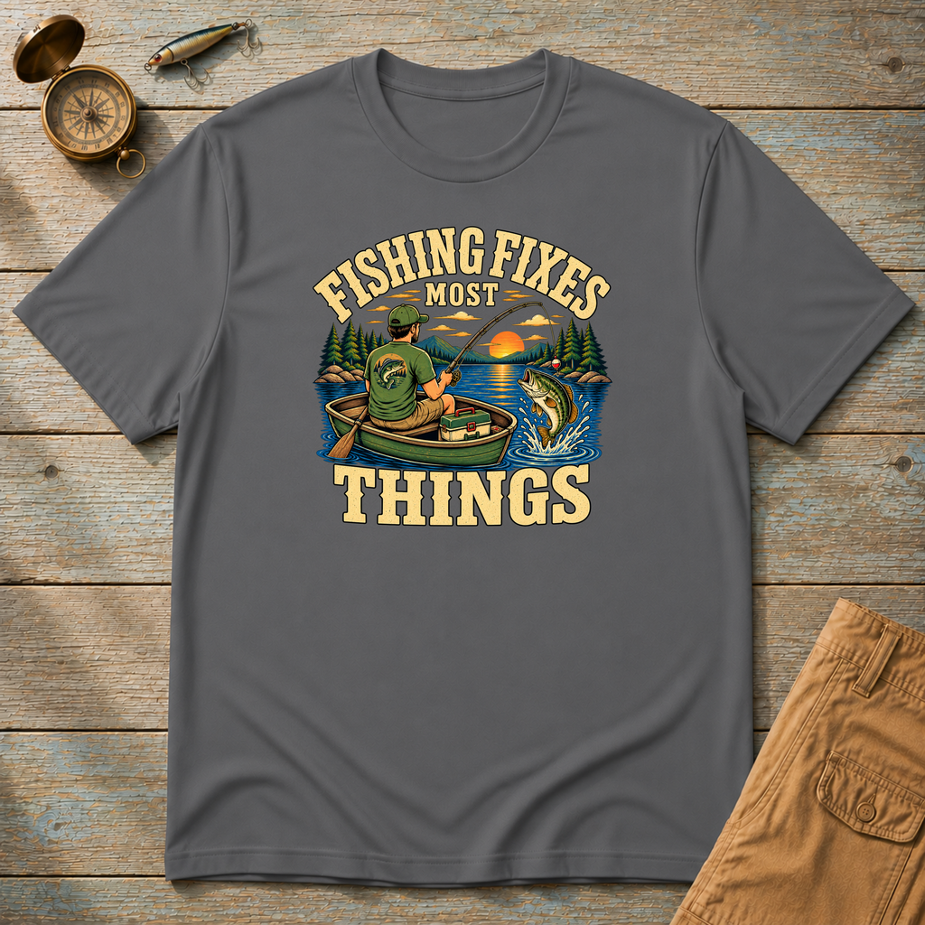 Fishing Fixes Most Things T-Shirt