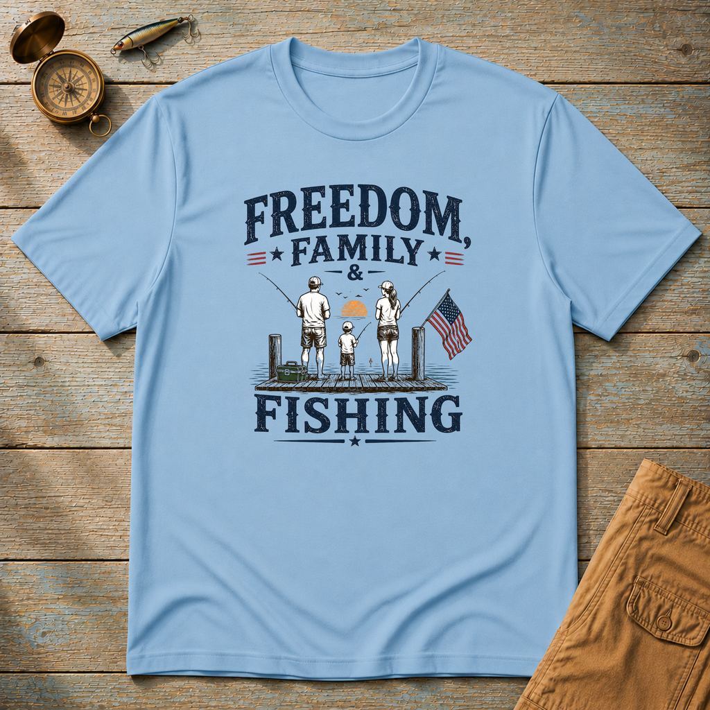 Freedom Family Fishing T-Shirt