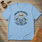 Where Grandpa Goes Fish Follows T-Shirt