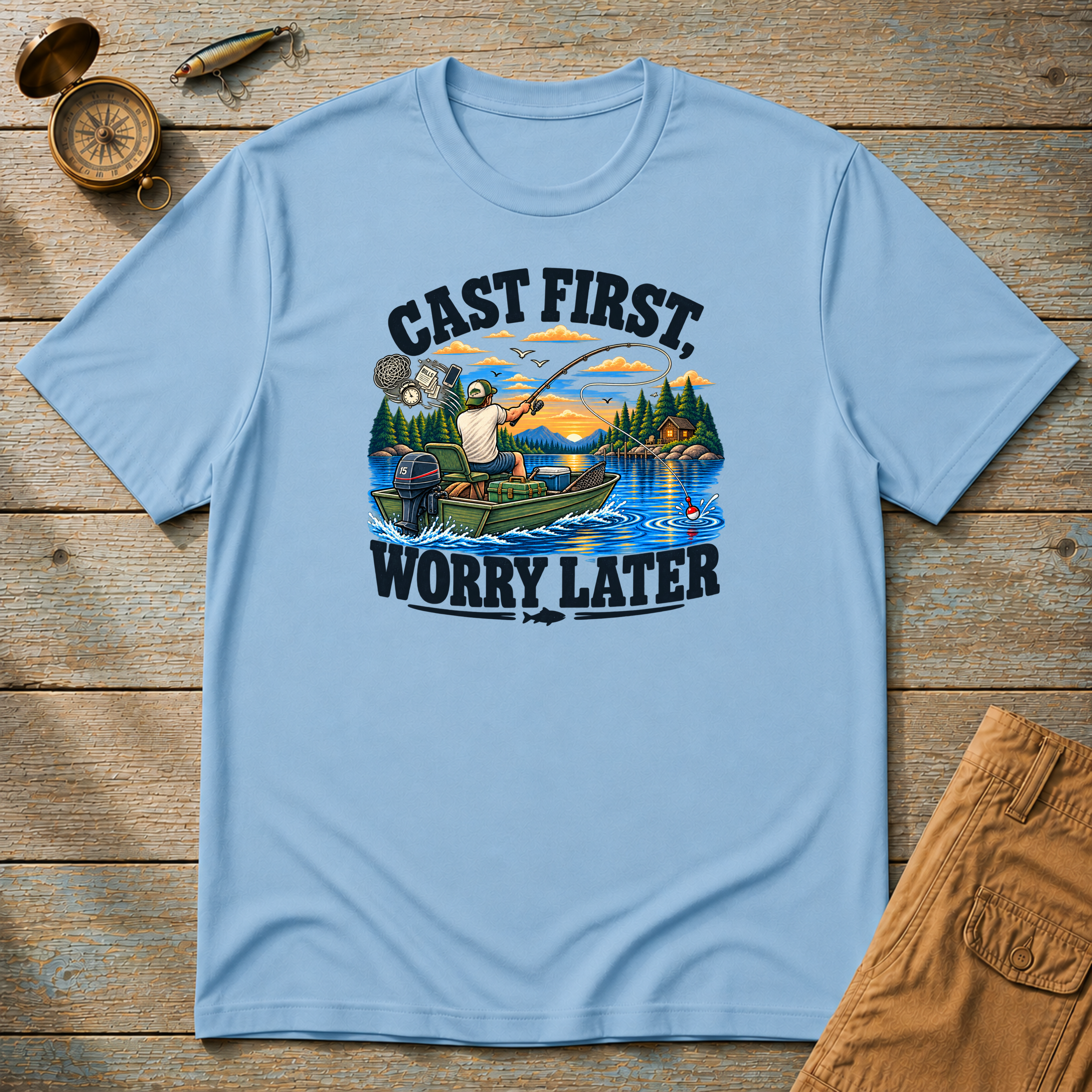 Cast First Worry Later T-Shirt