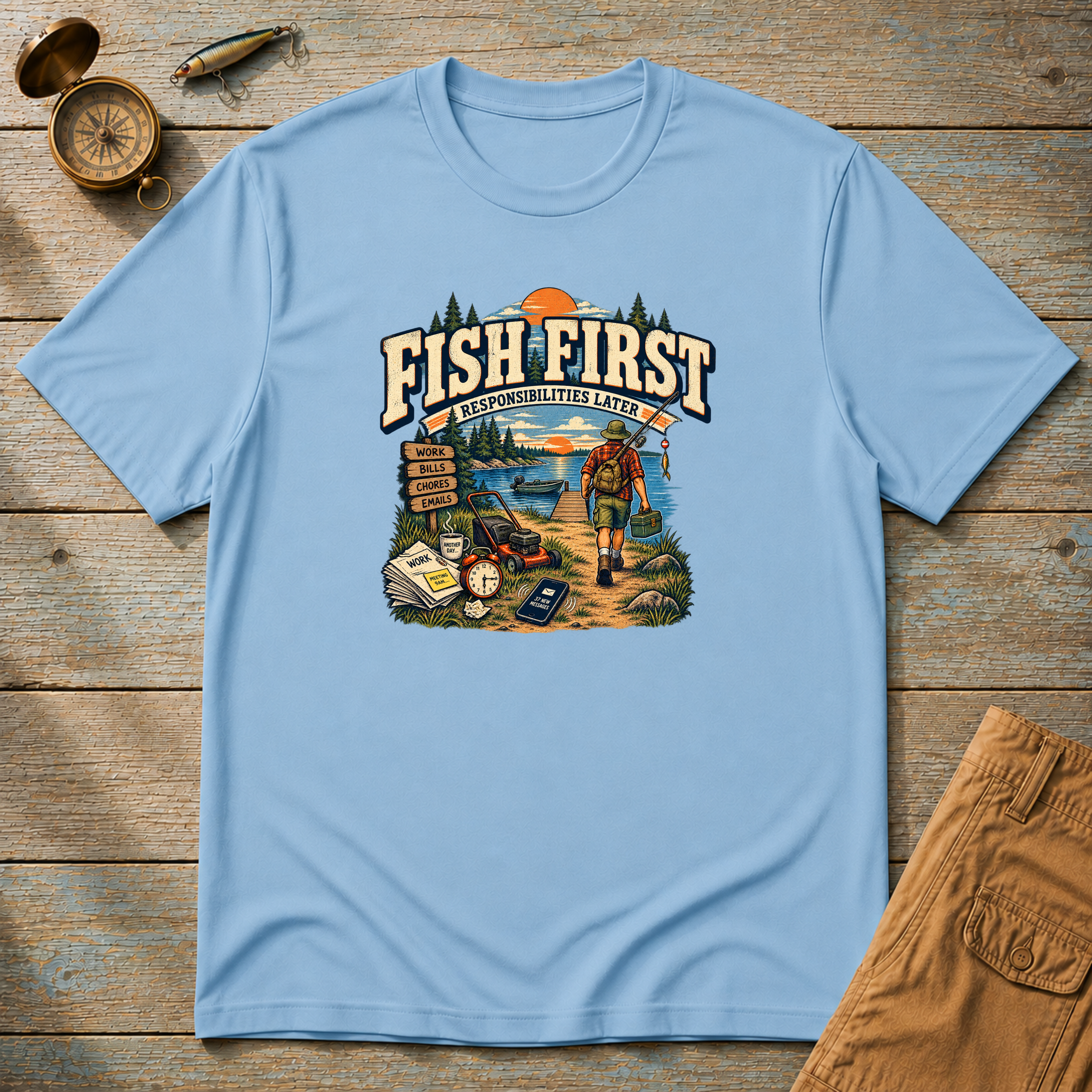 Fishing First Responsibilities Later T-Shirt