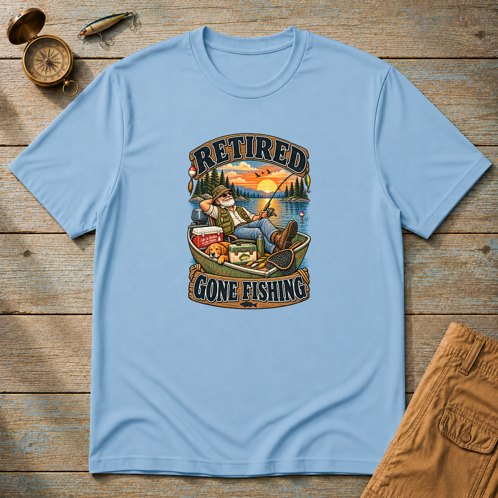 Retired Gone Fishing T-Shirt