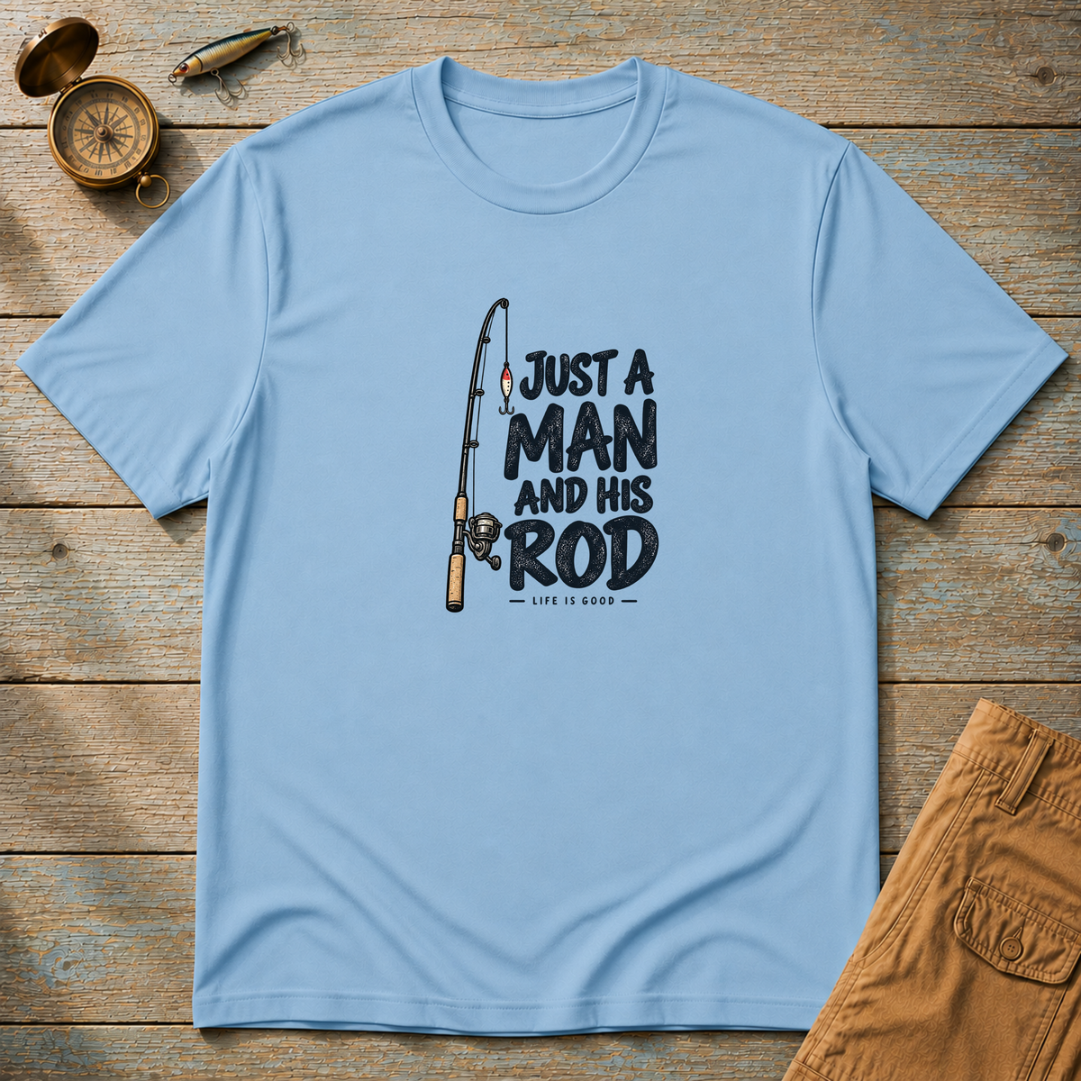 Just A Man And His Rod T-Shirt