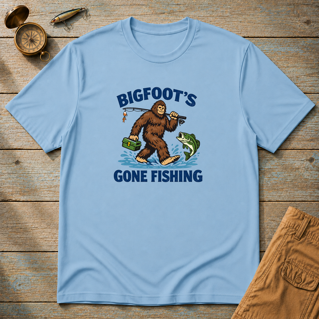 Bigfoot's Gone Fishing T-Shirt