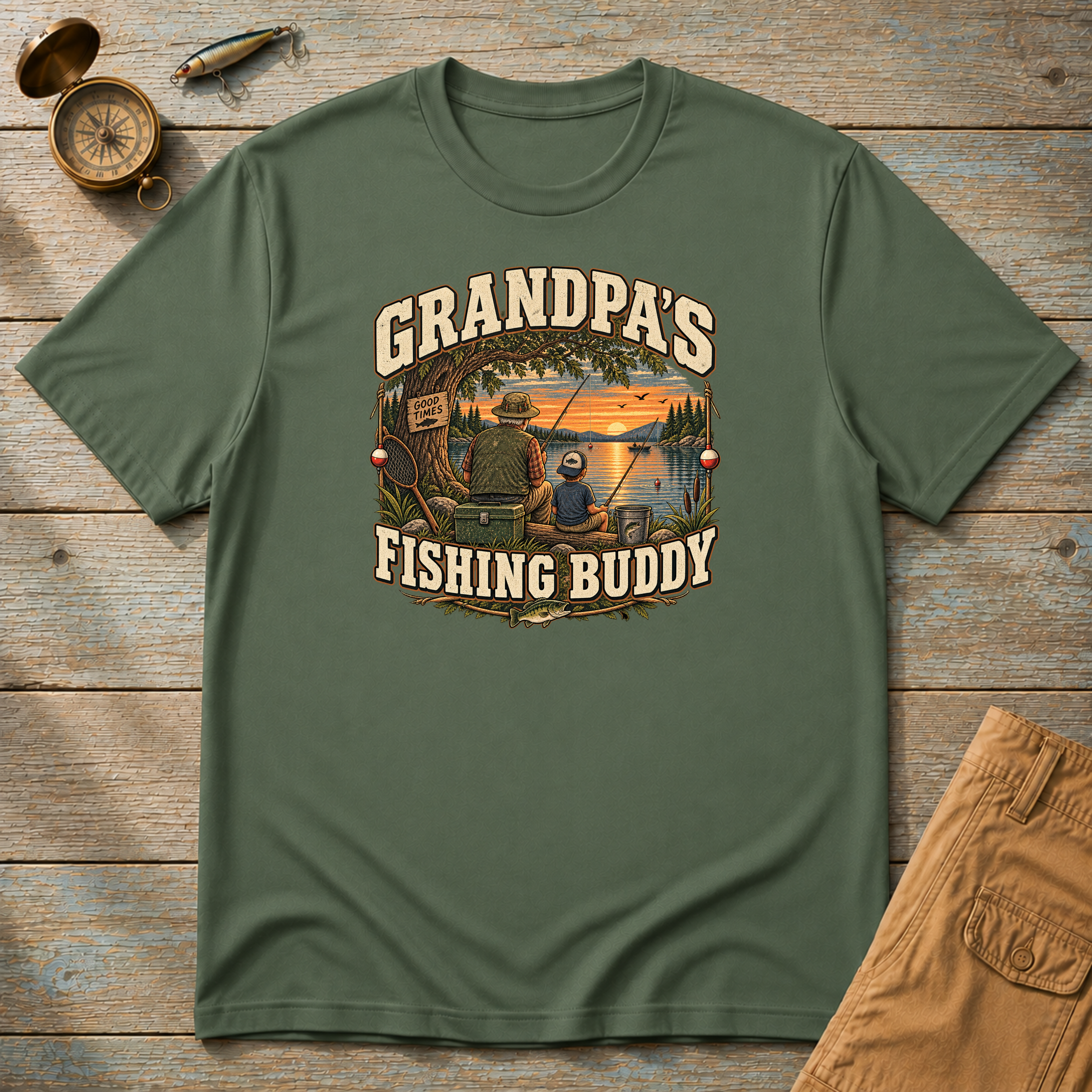 Grandpa's Fishing Buddy T-Shirt