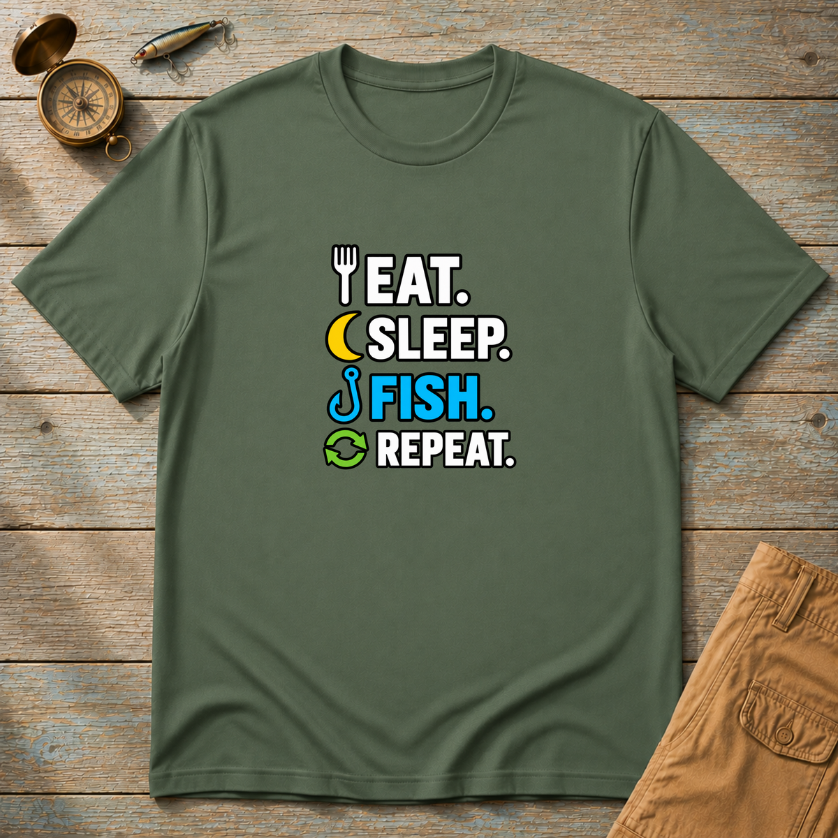 Eat Sleep Fish Repeat T-Shirt
