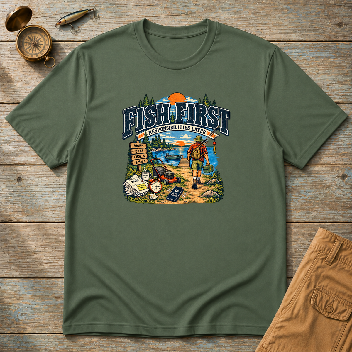 Fishing First Responsibilities Later T-Shirt