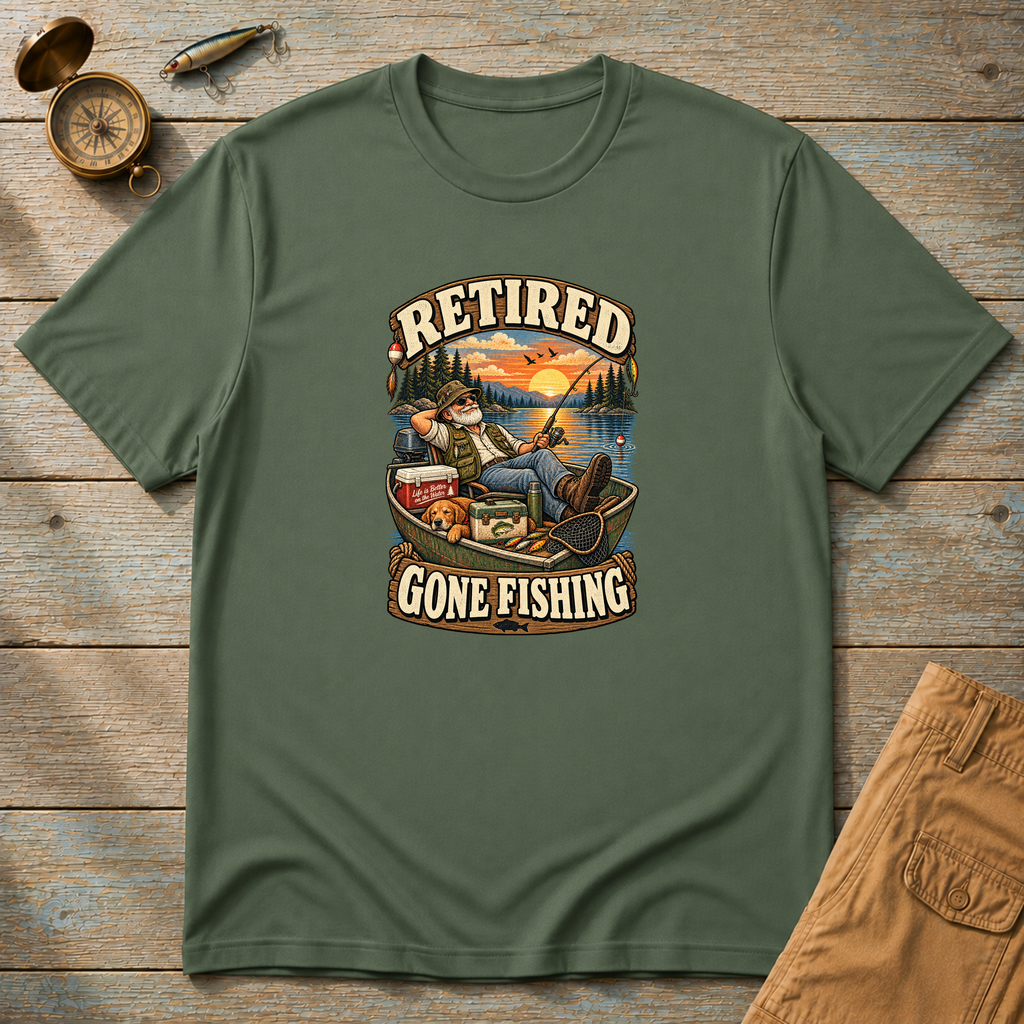 Retired Gone Fishing T-Shirt