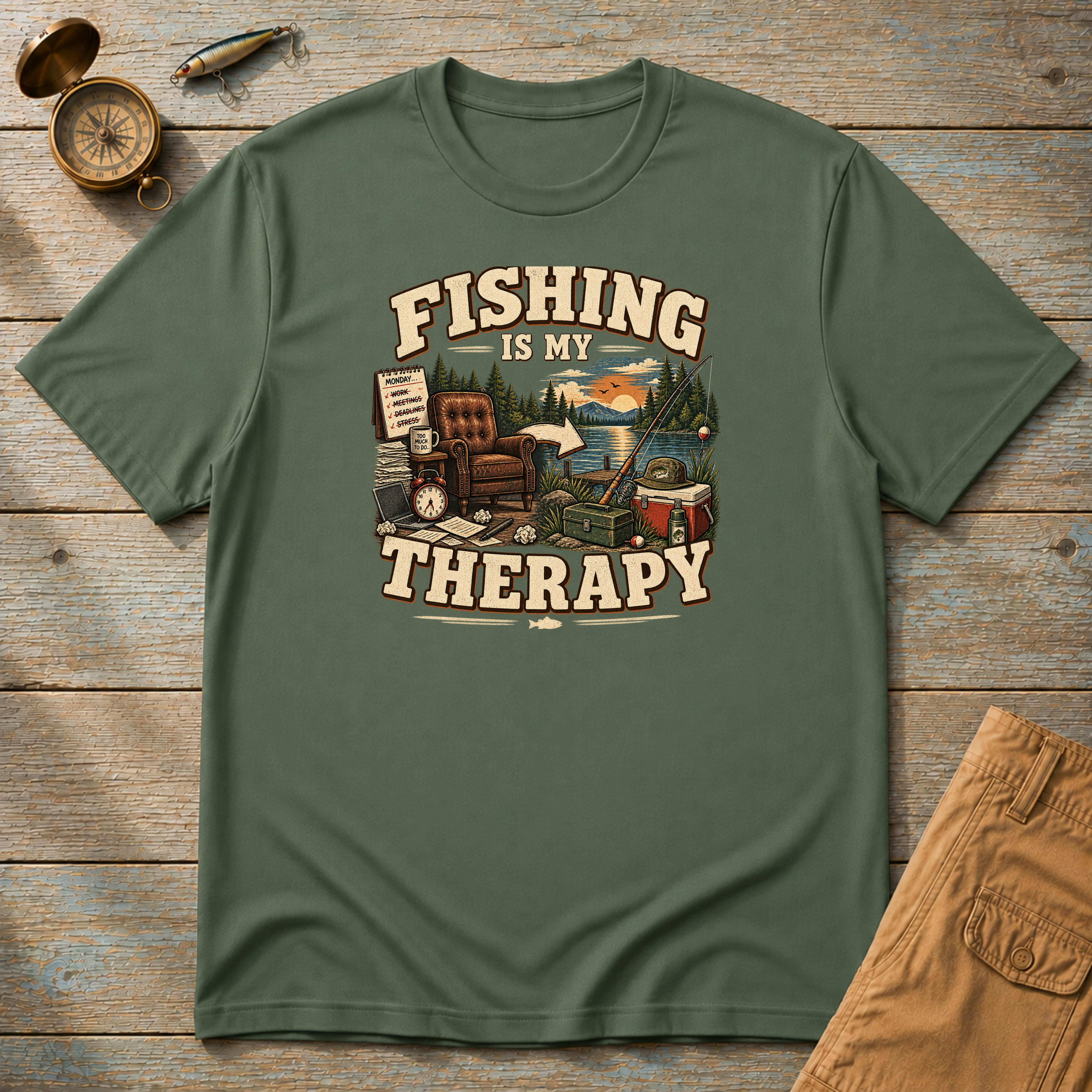 Fishing Is My Therapy T-Shirt