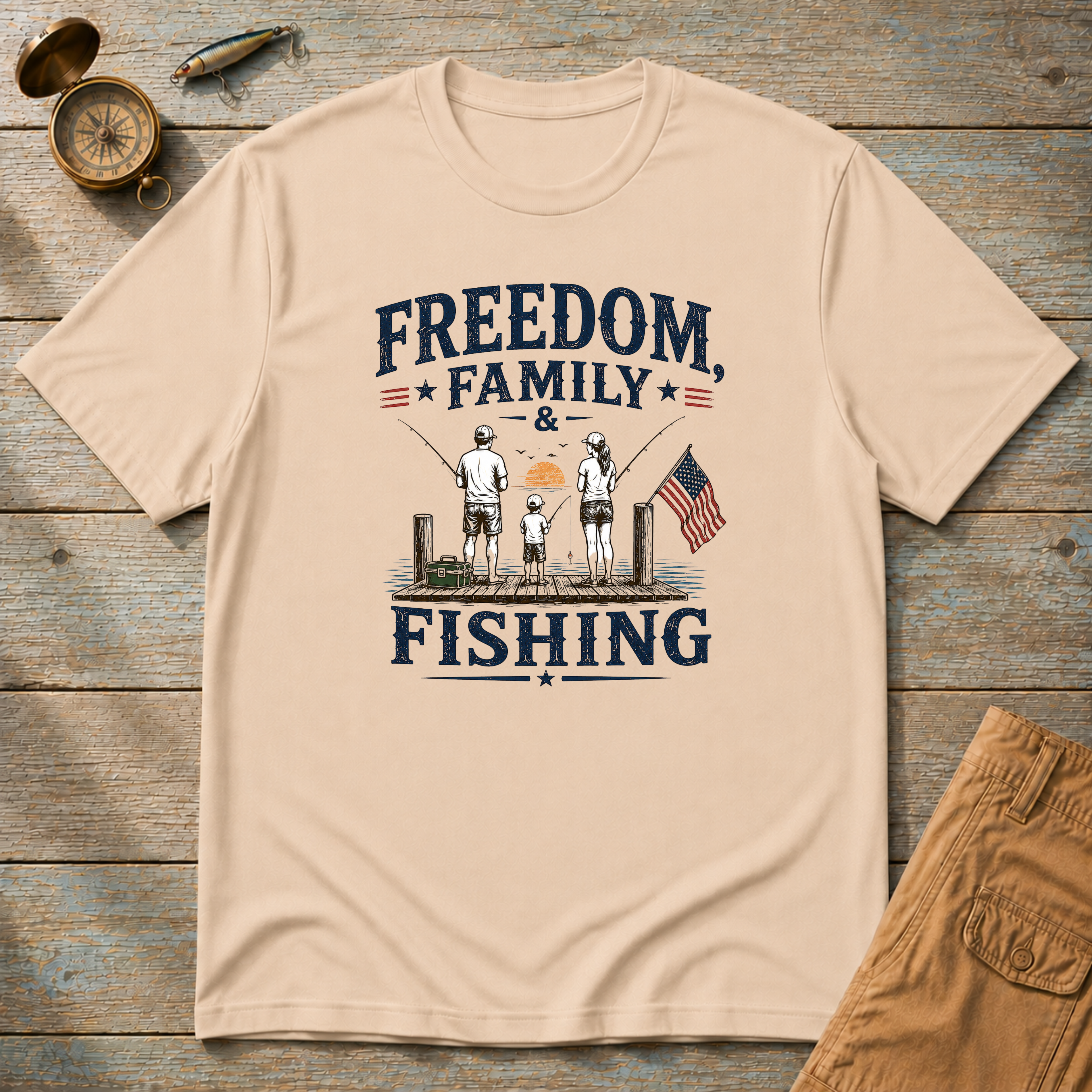 Freedom Family Fishing T-Shirt