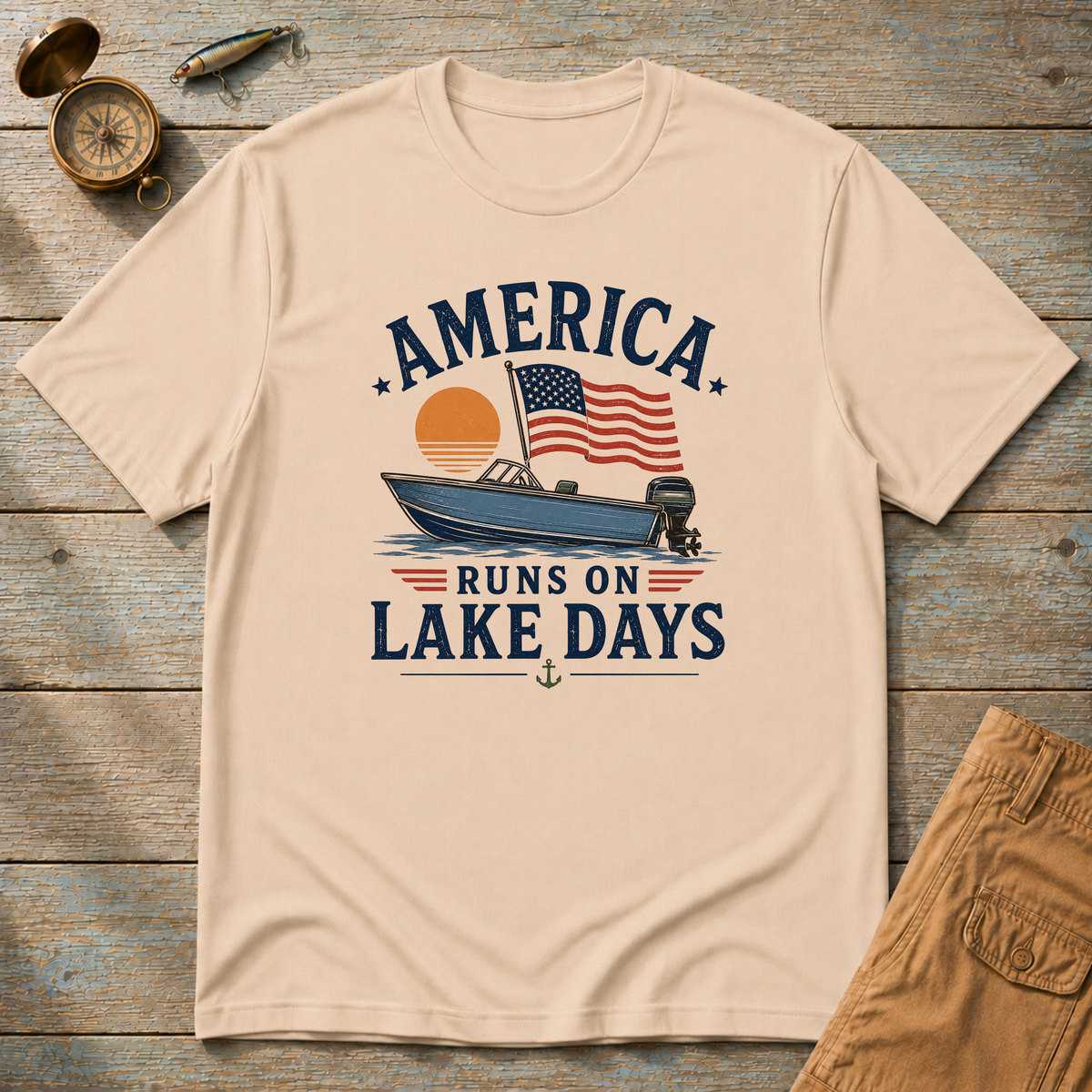 America Runs On Lake Days T-Shirt