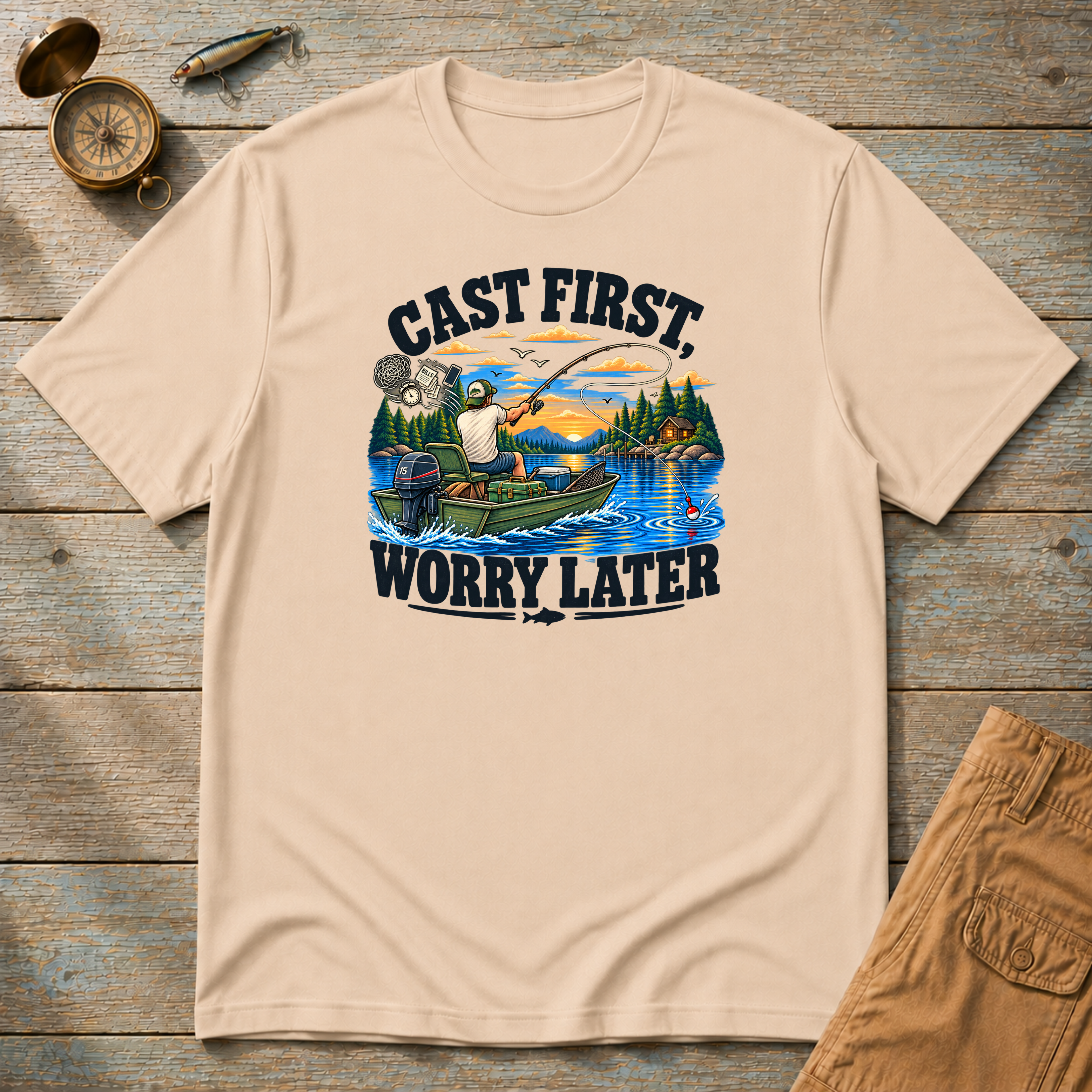 Cast First Worry Later T-Shirt