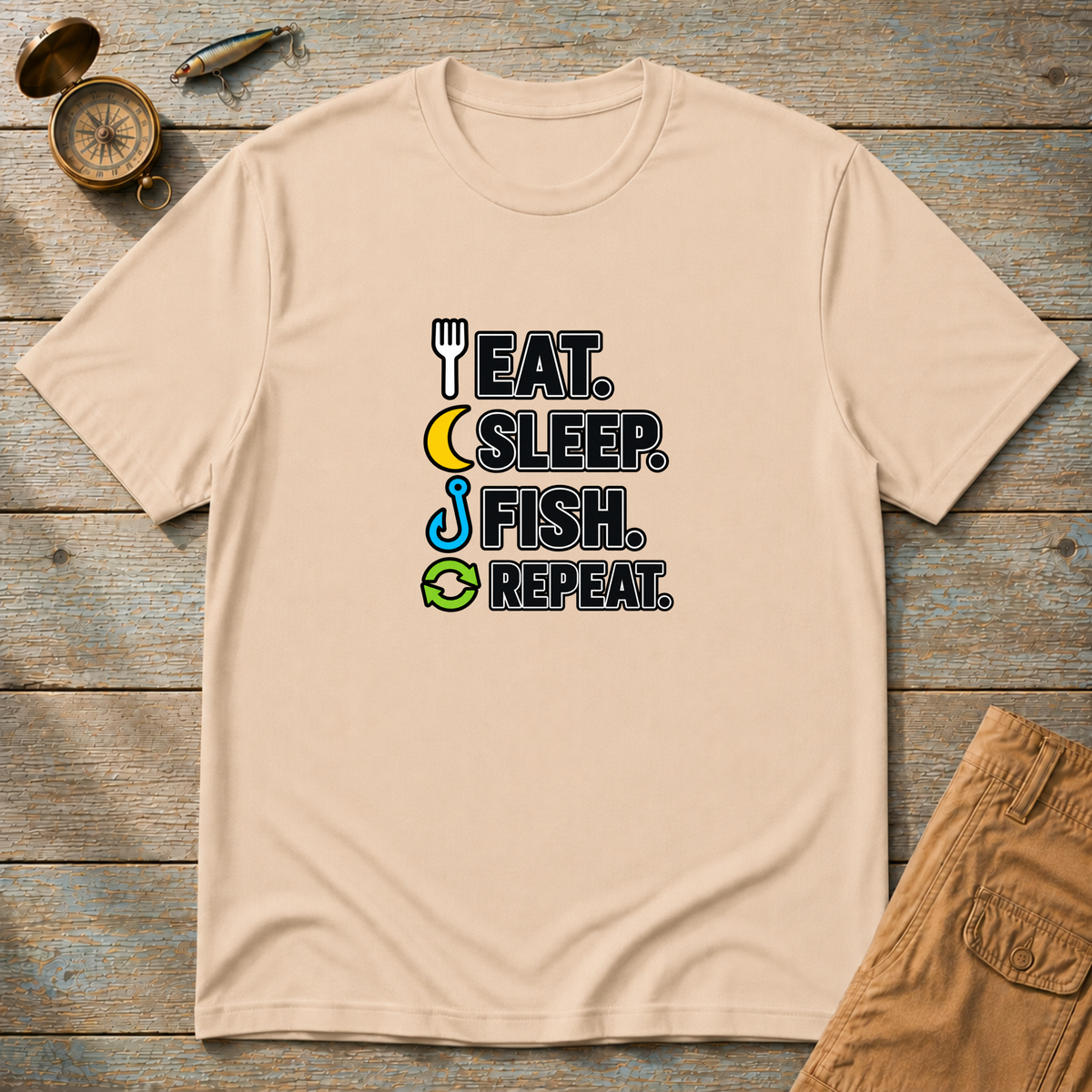 Eat Sleep Fish Repeat T-Shirt