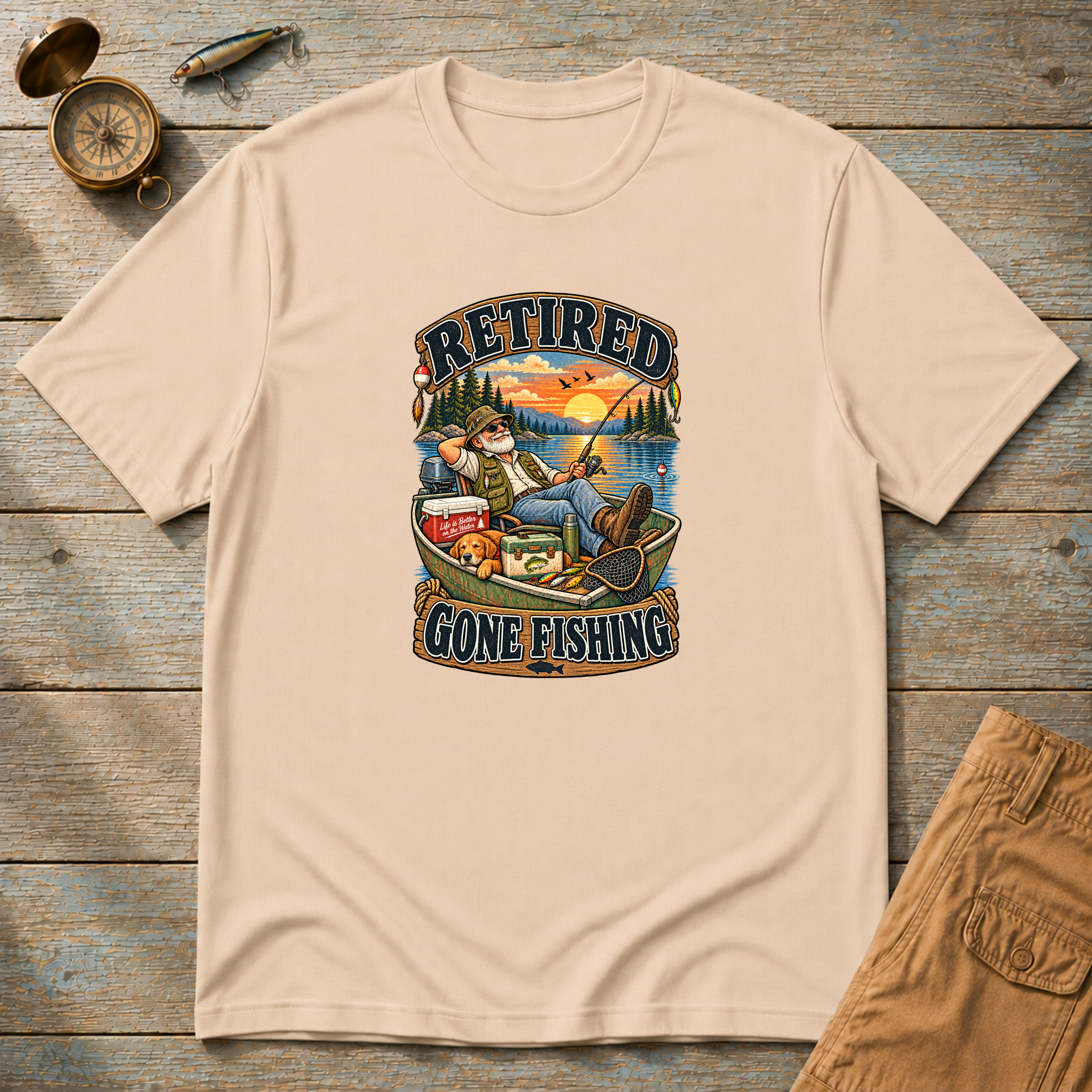 Retired Gone Fishing T-Shirt
