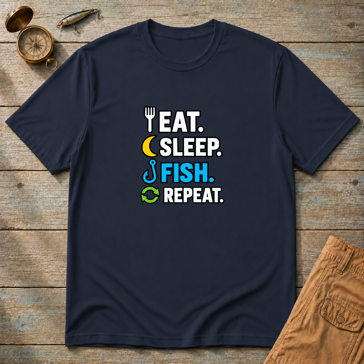 Eat Sleep Fish Repeat T-Shirt