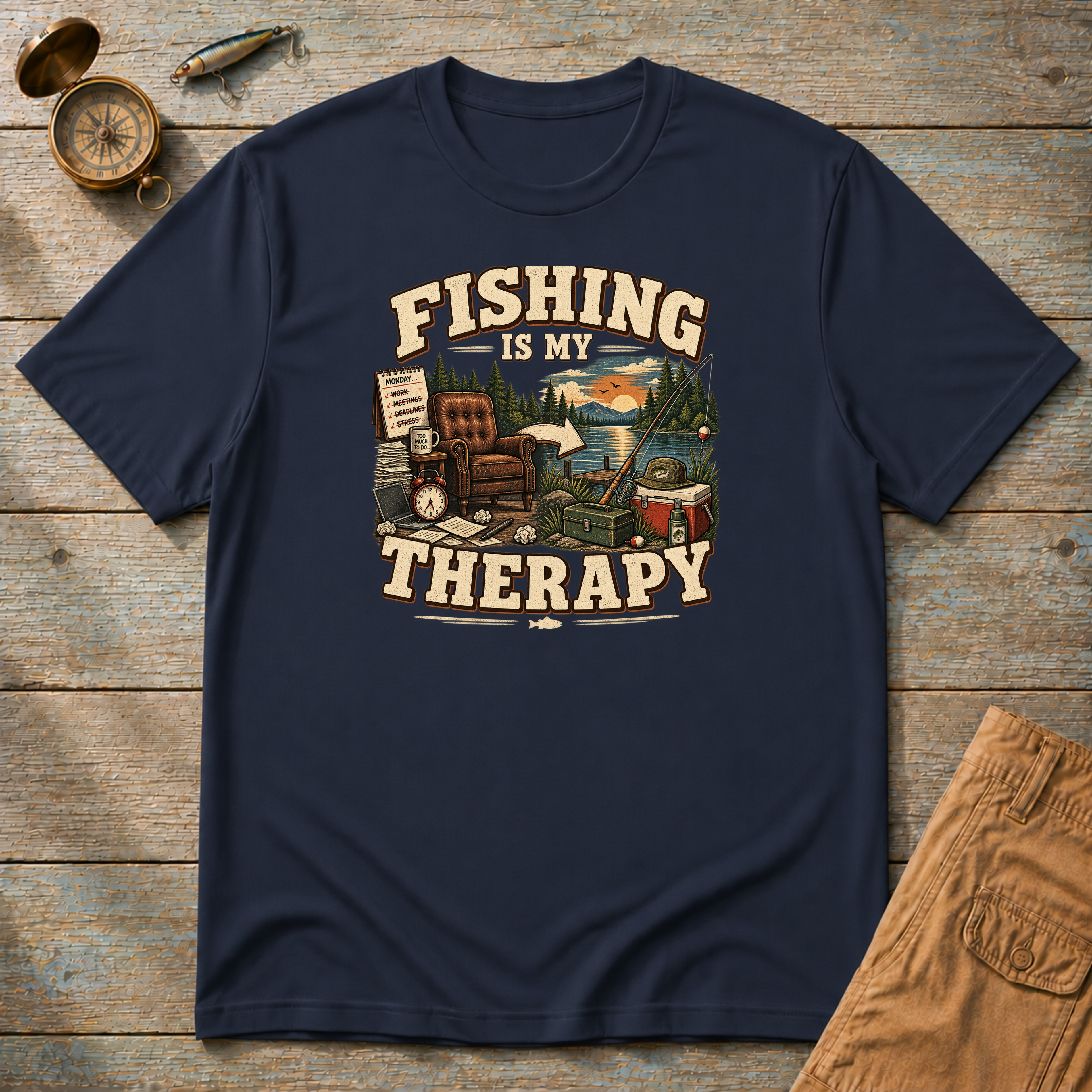 Fishing Is My Therapy T-Shirt