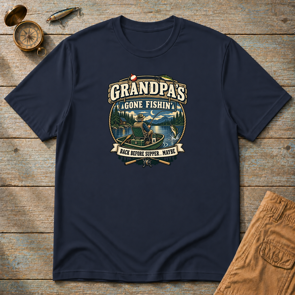 Grandpa's Gone Fishing T-Shirt