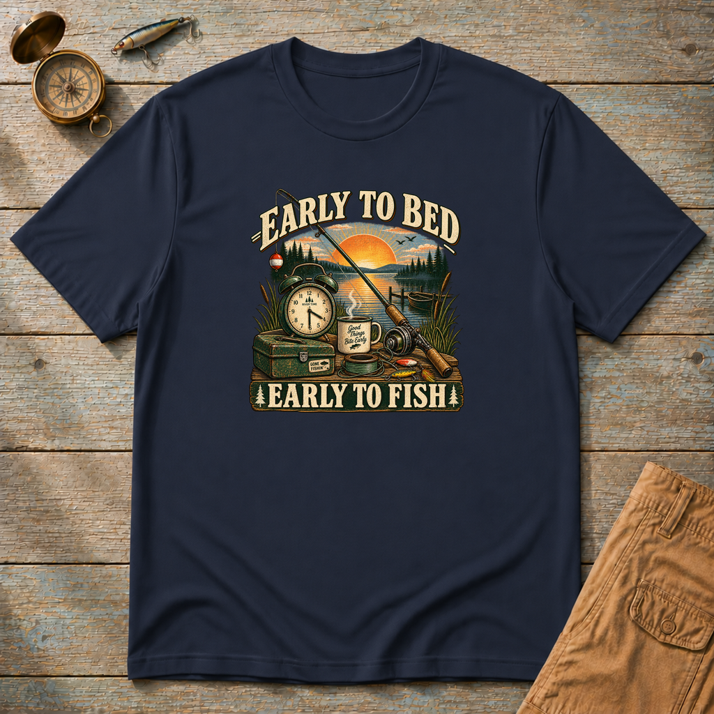 Early To Bed Early To Fish T-Shirt