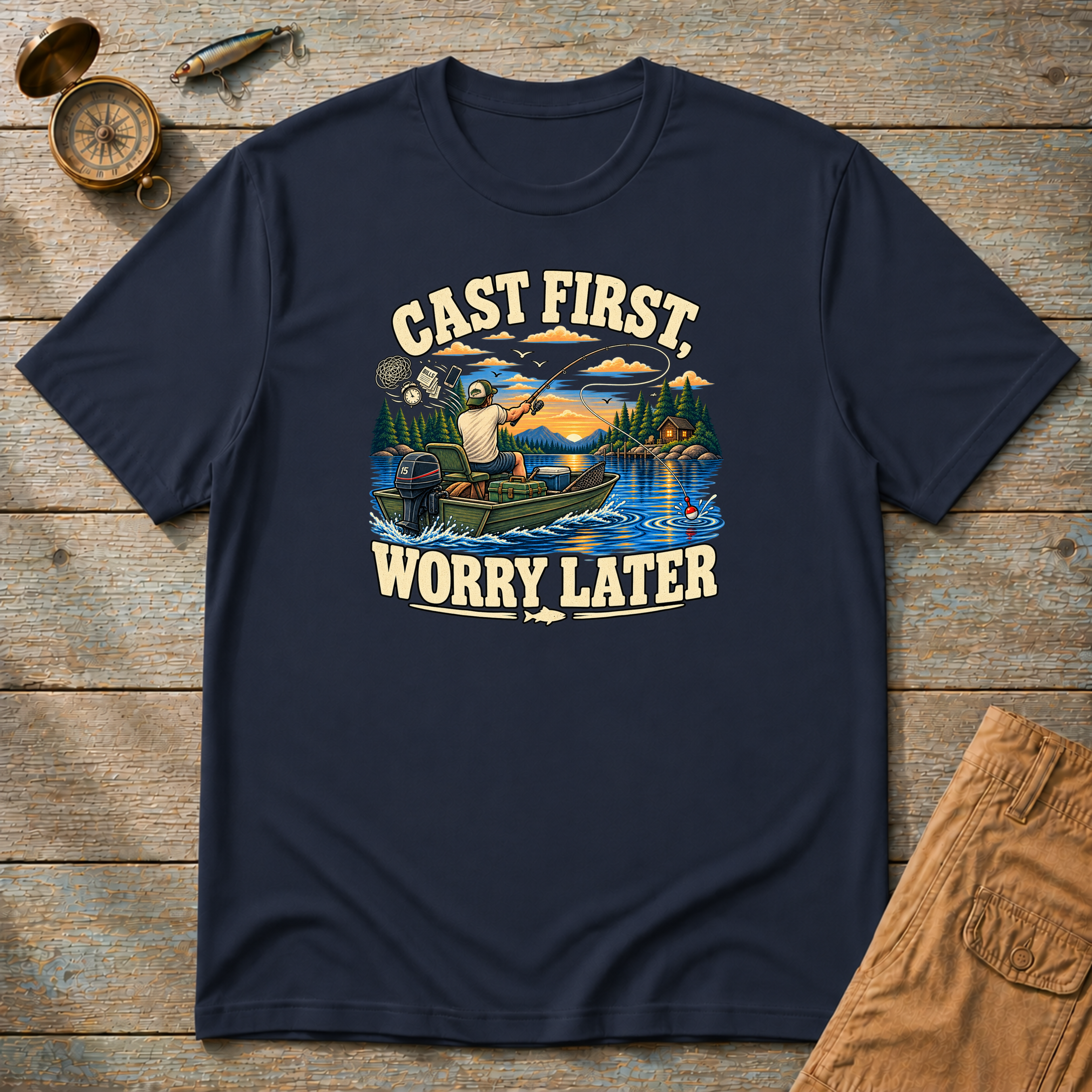 Cast First Worry Later T-Shirt