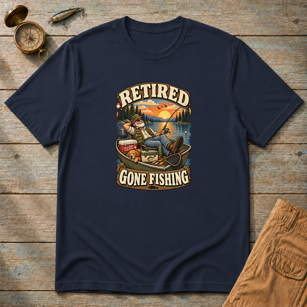 Retired Gone Fishing T-Shirt