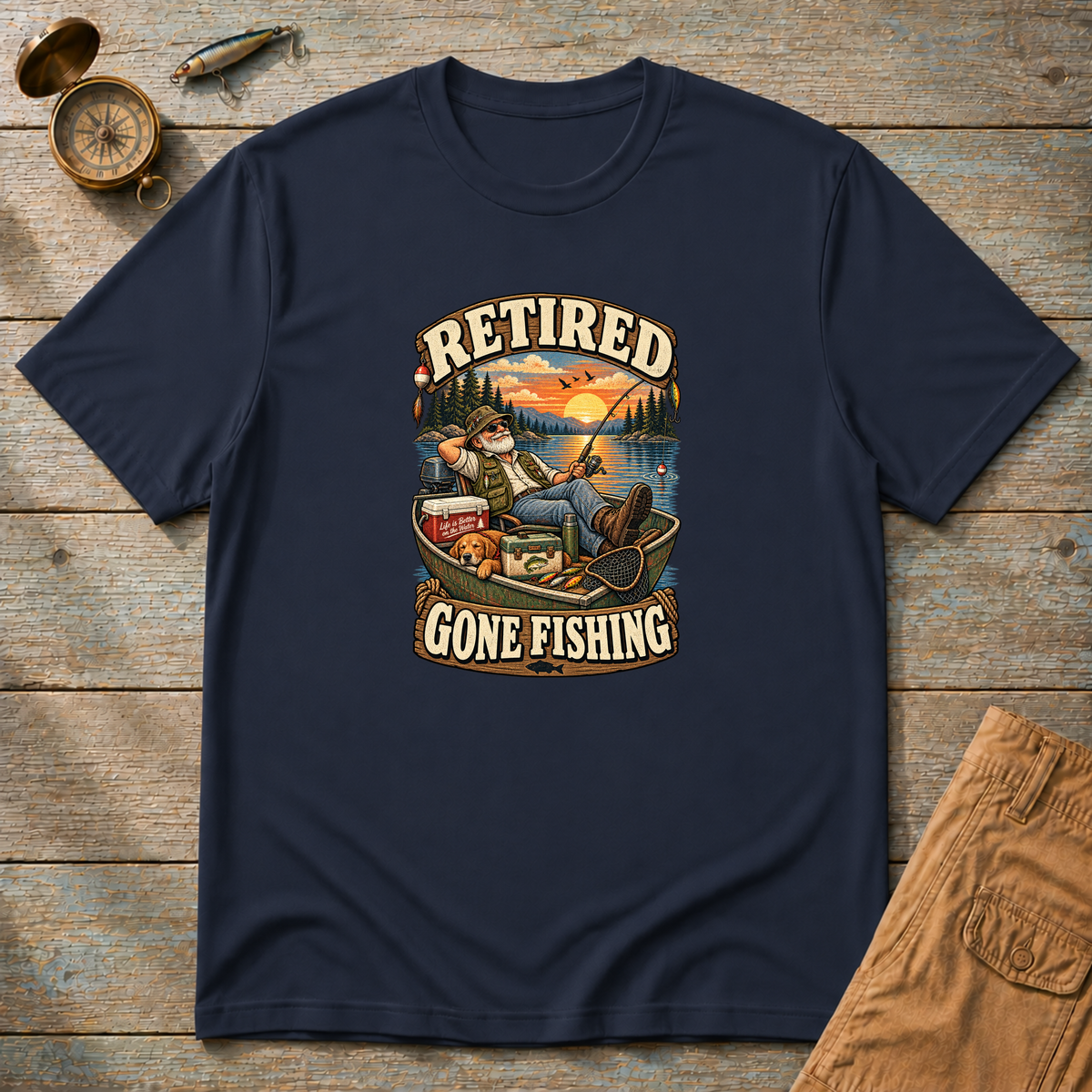 Retired Gone Fishing T-Shirt