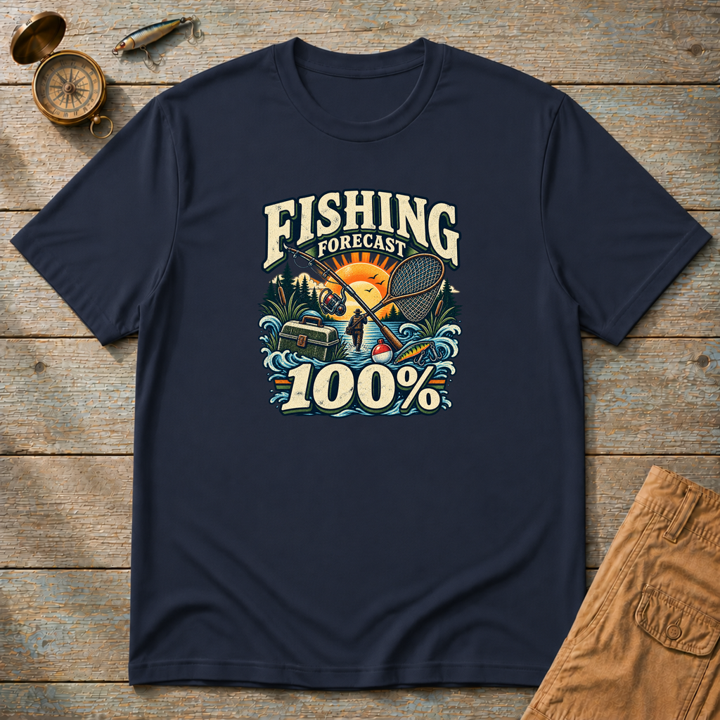 Fishing Forcast 100% T-Shirt