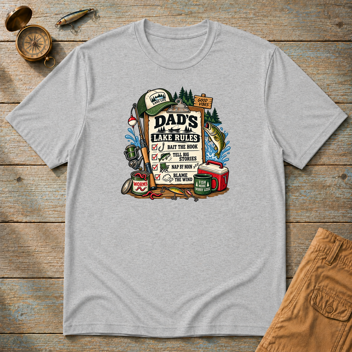 Dad's Lake Rules T-Shirt