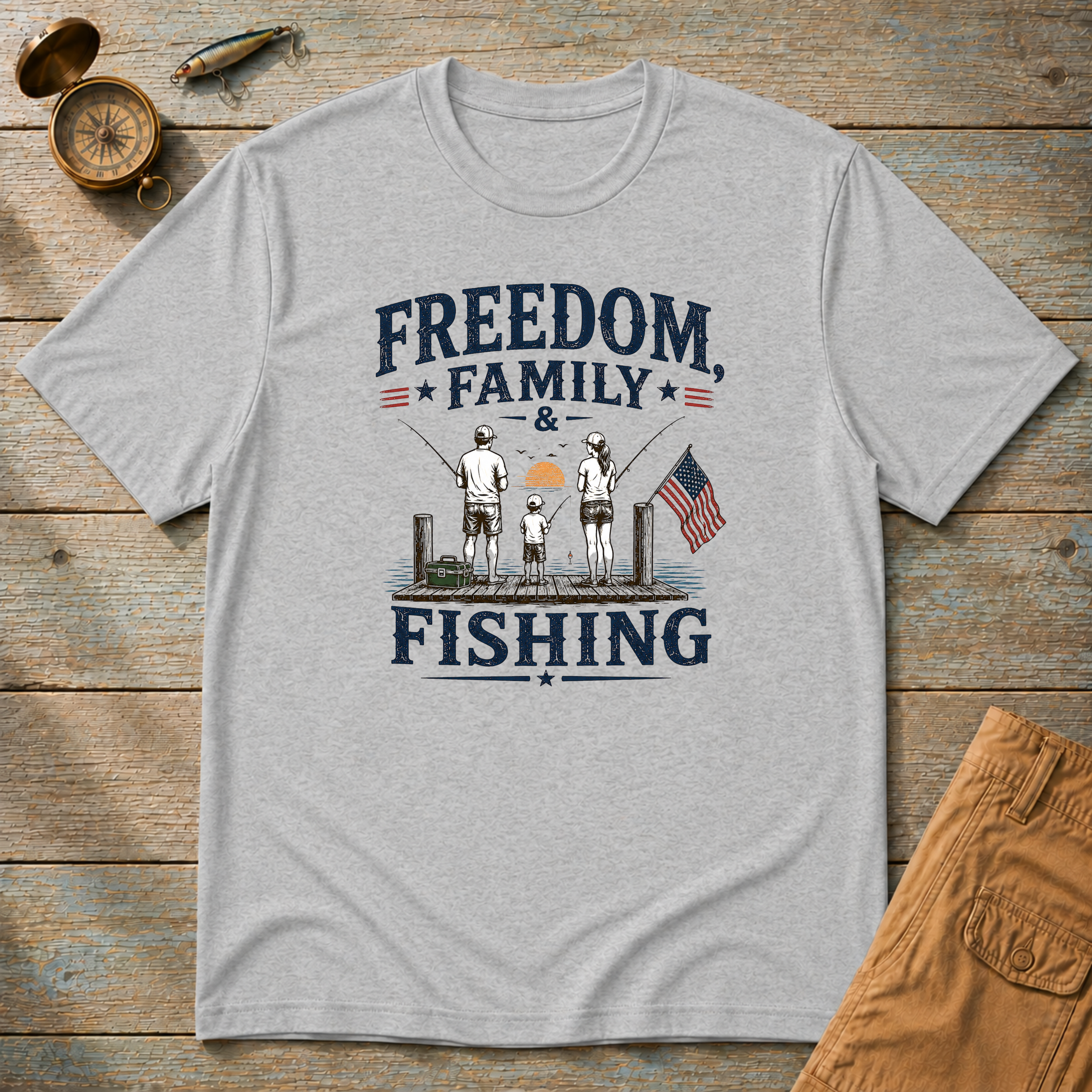 Freedom Family Fishing T-Shirt