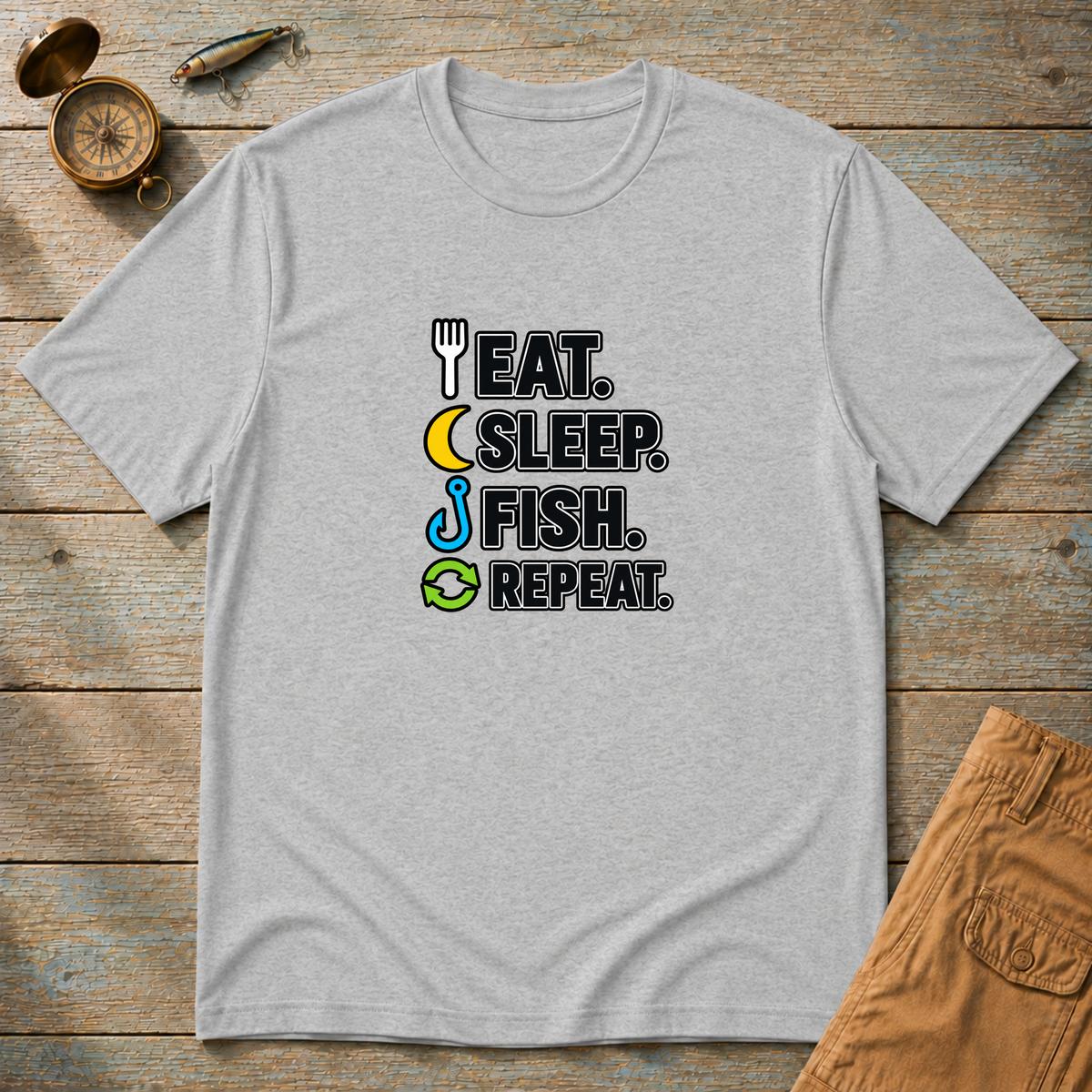 Eat Sleep Fish Repeat T-Shirt