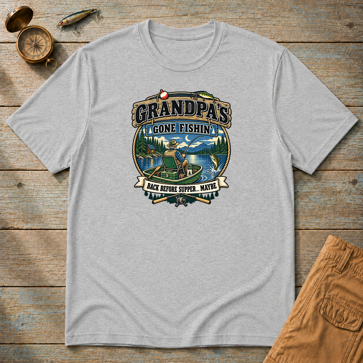 Grandpa's Gone Fishing T-Shirt