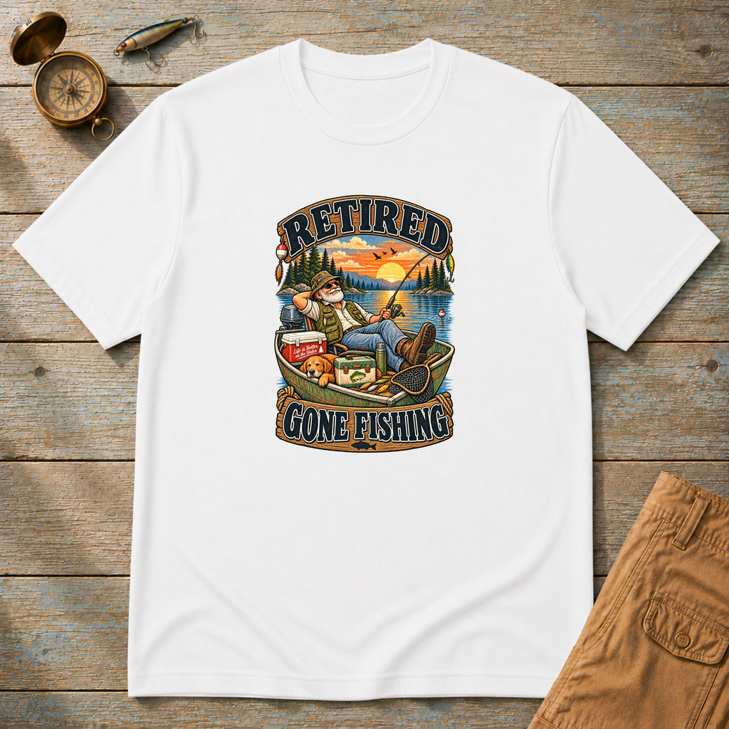 Retired Gone Fishing T-Shirt