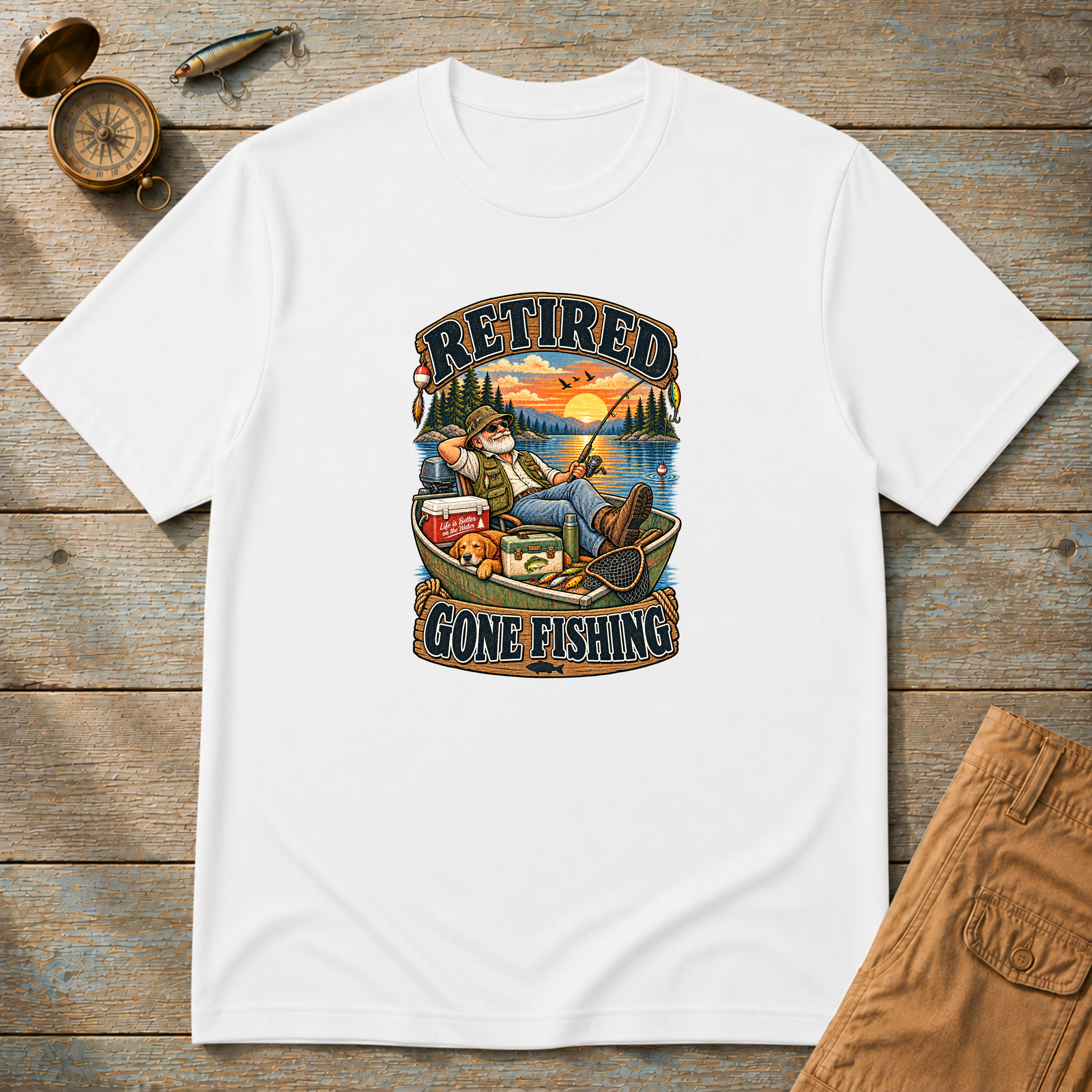 Retired Gone Fishing T-Shirt