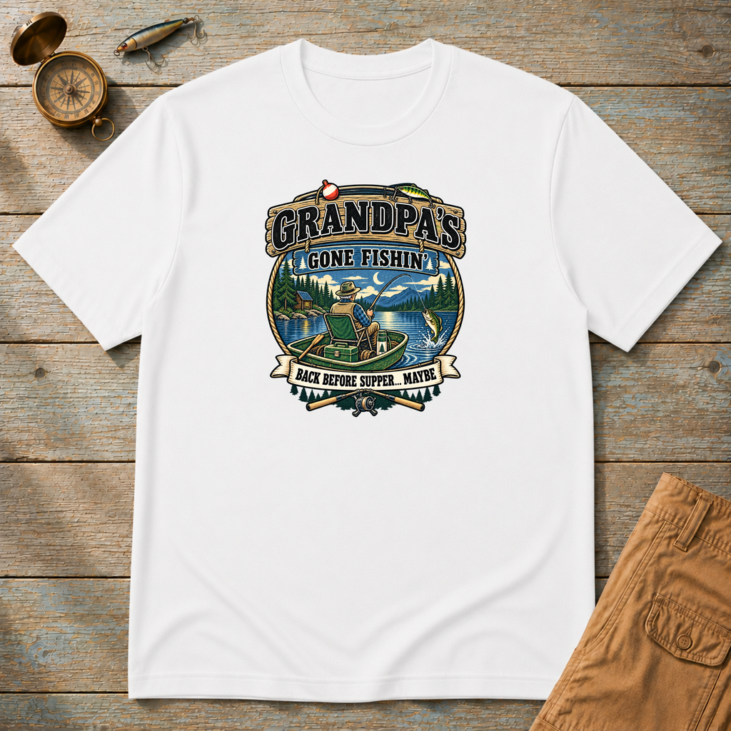 Grandpa's Gone Fishing T-Shirt