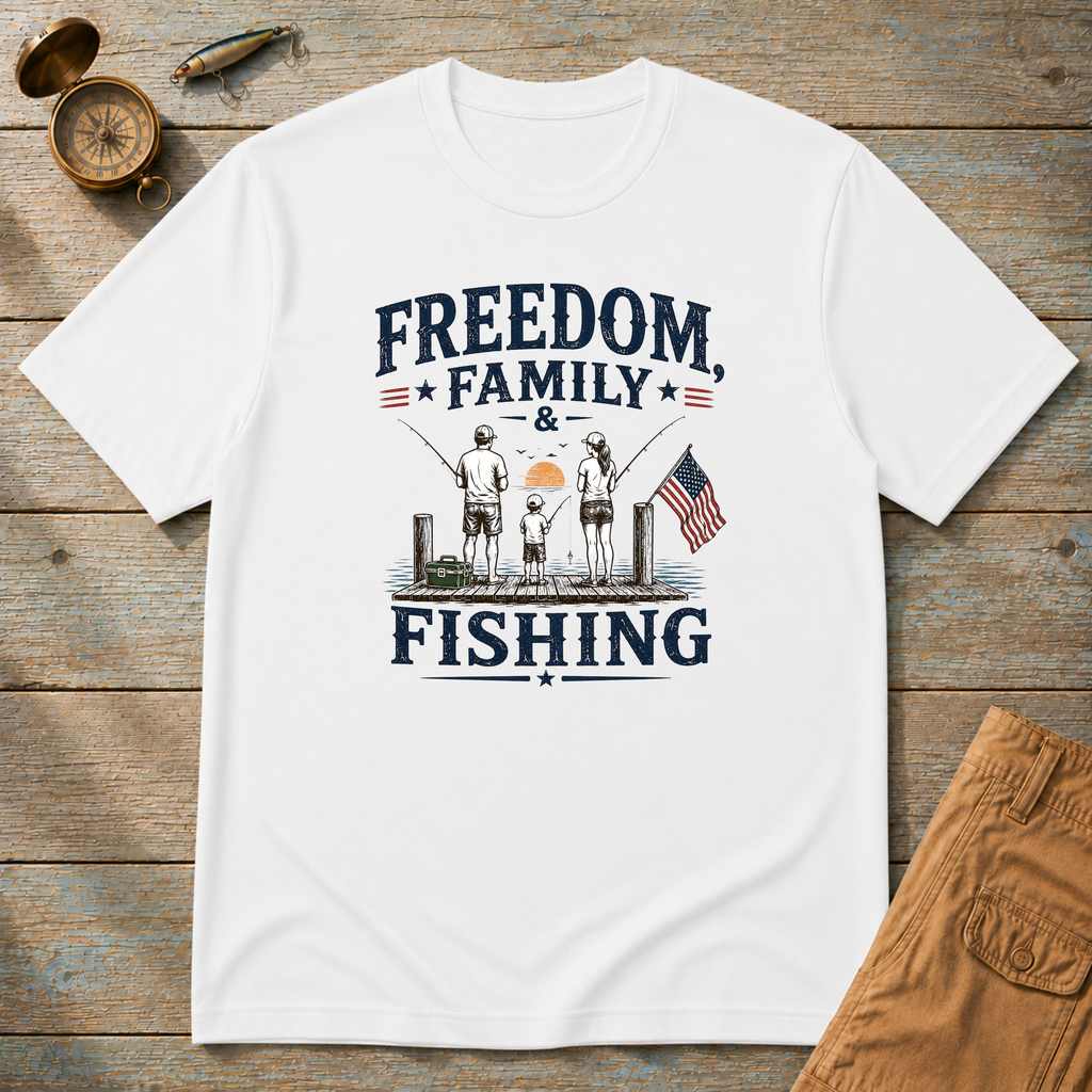 Freedom Family Fishing T-Shirt