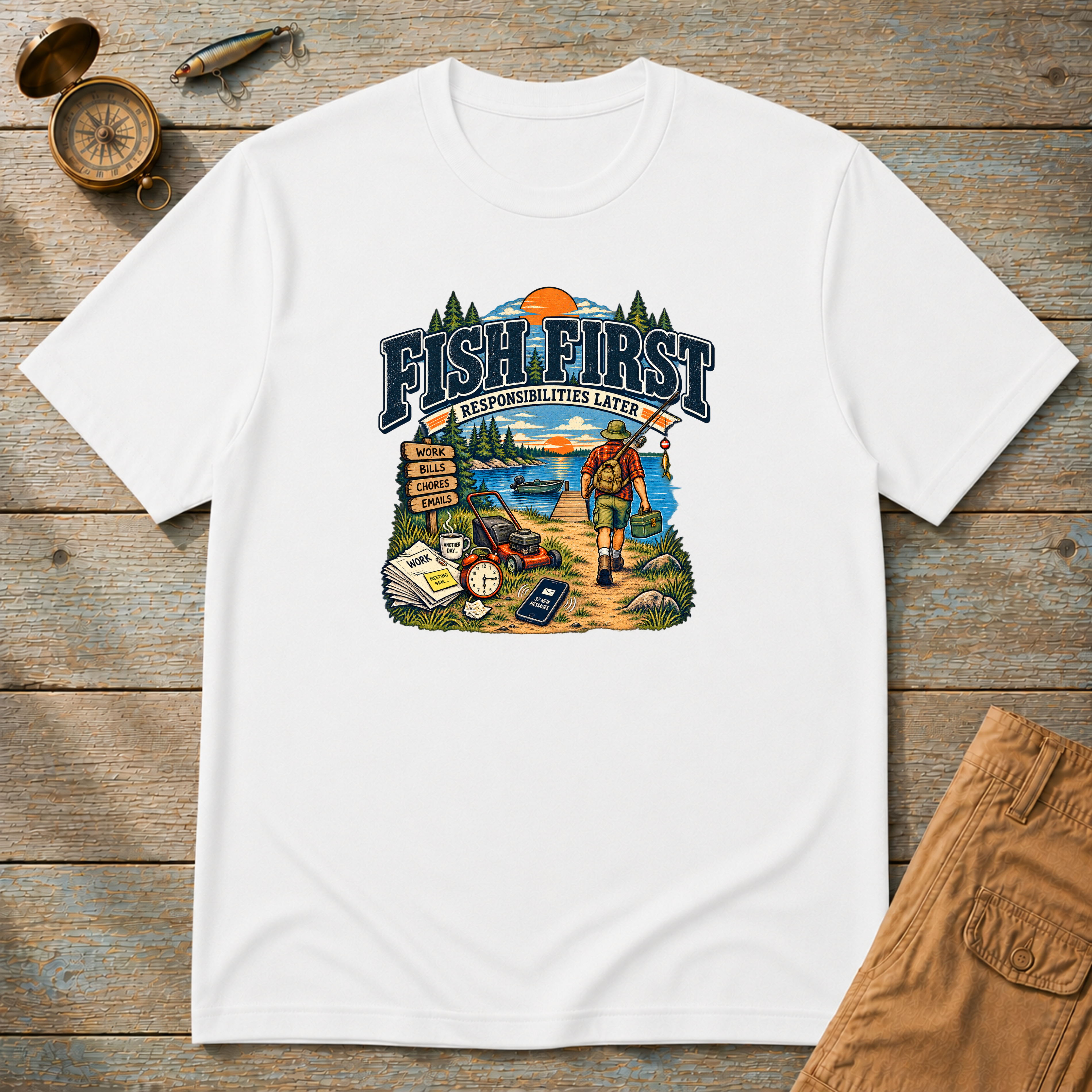 Fishing First Responsibilities Later T-Shirt