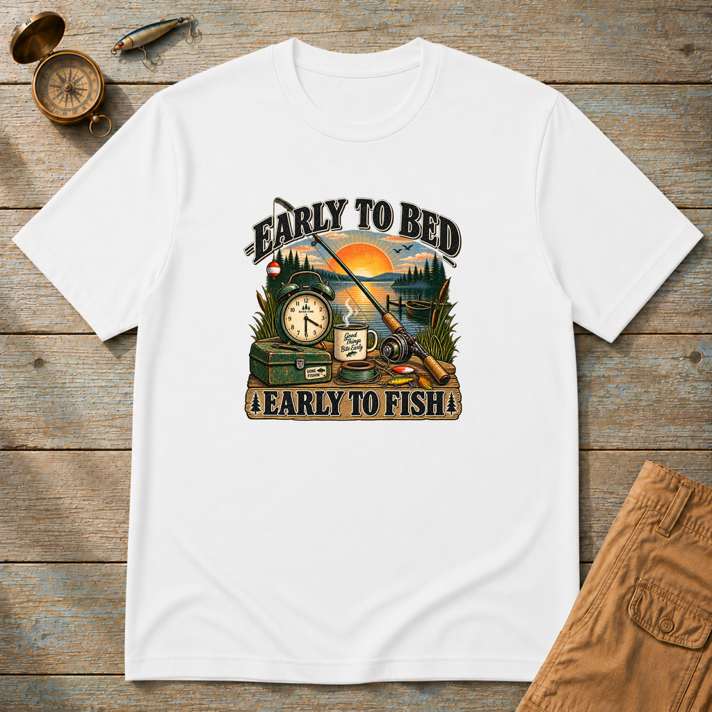 Early To Bed Early To Fish T-Shirt