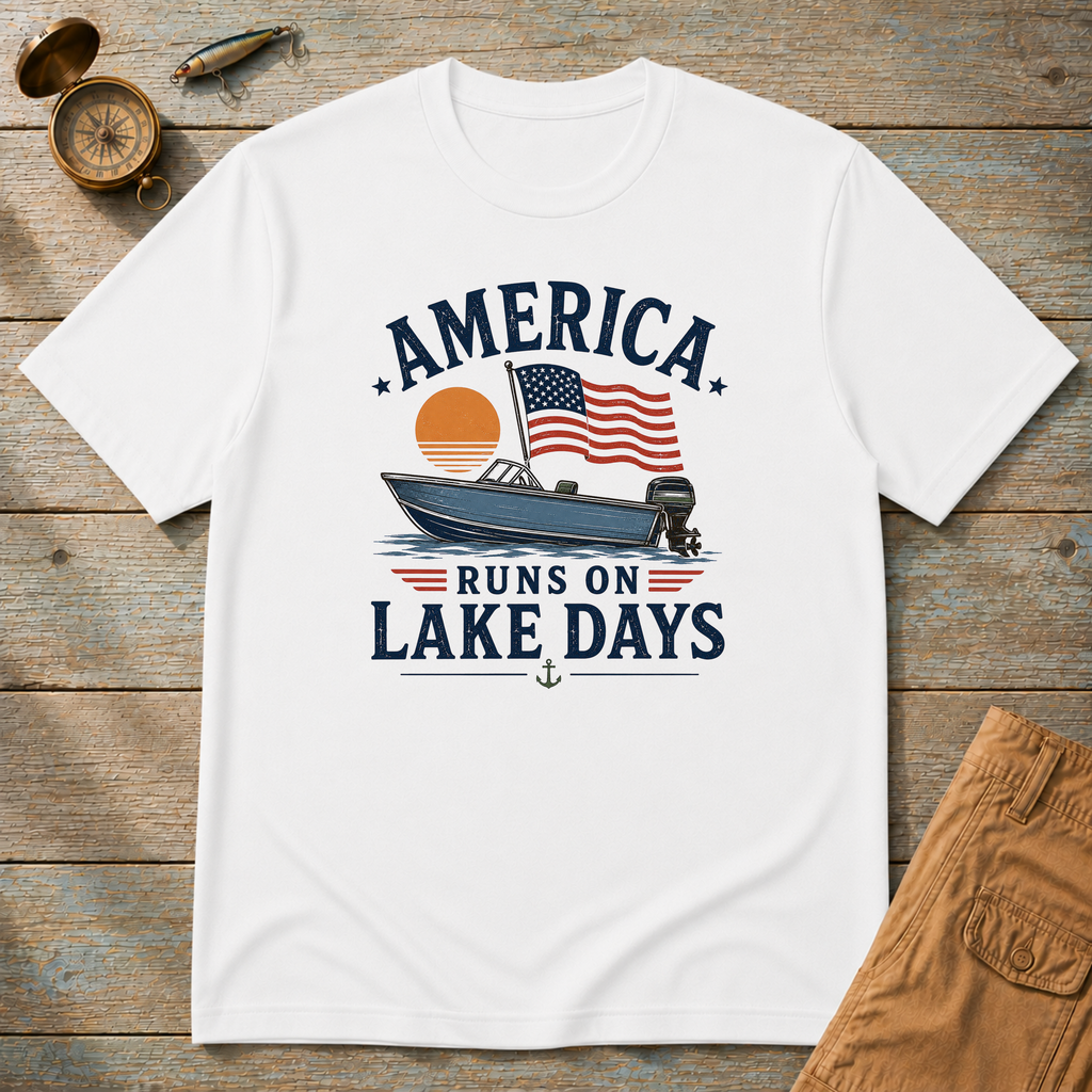America Runs On Lake Days T-Shirt