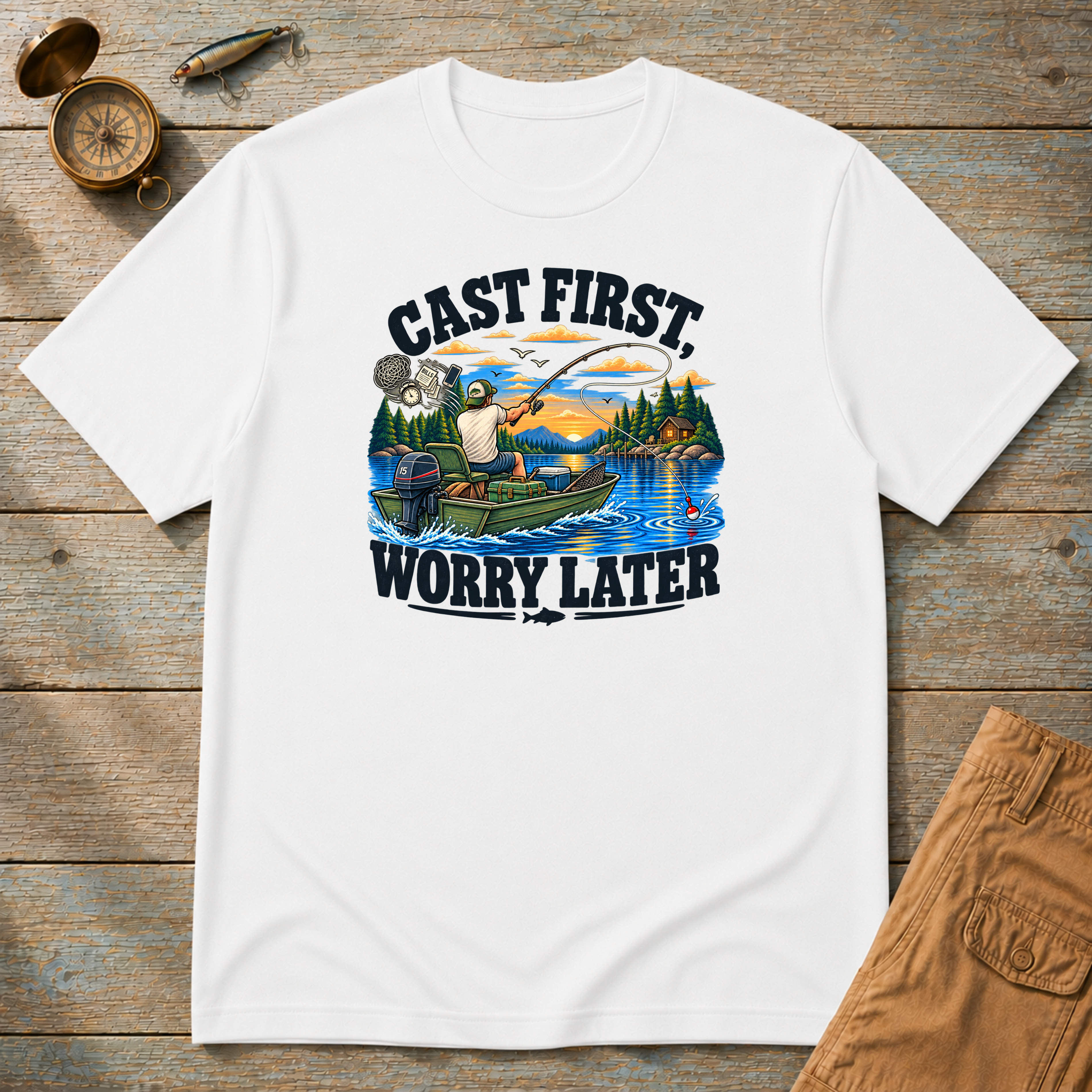 Cast First Worry Later T-Shirt