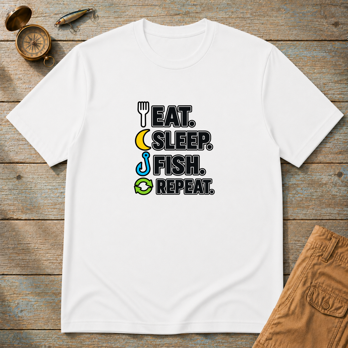 Eat Sleep Fish Repeat T-Shirt